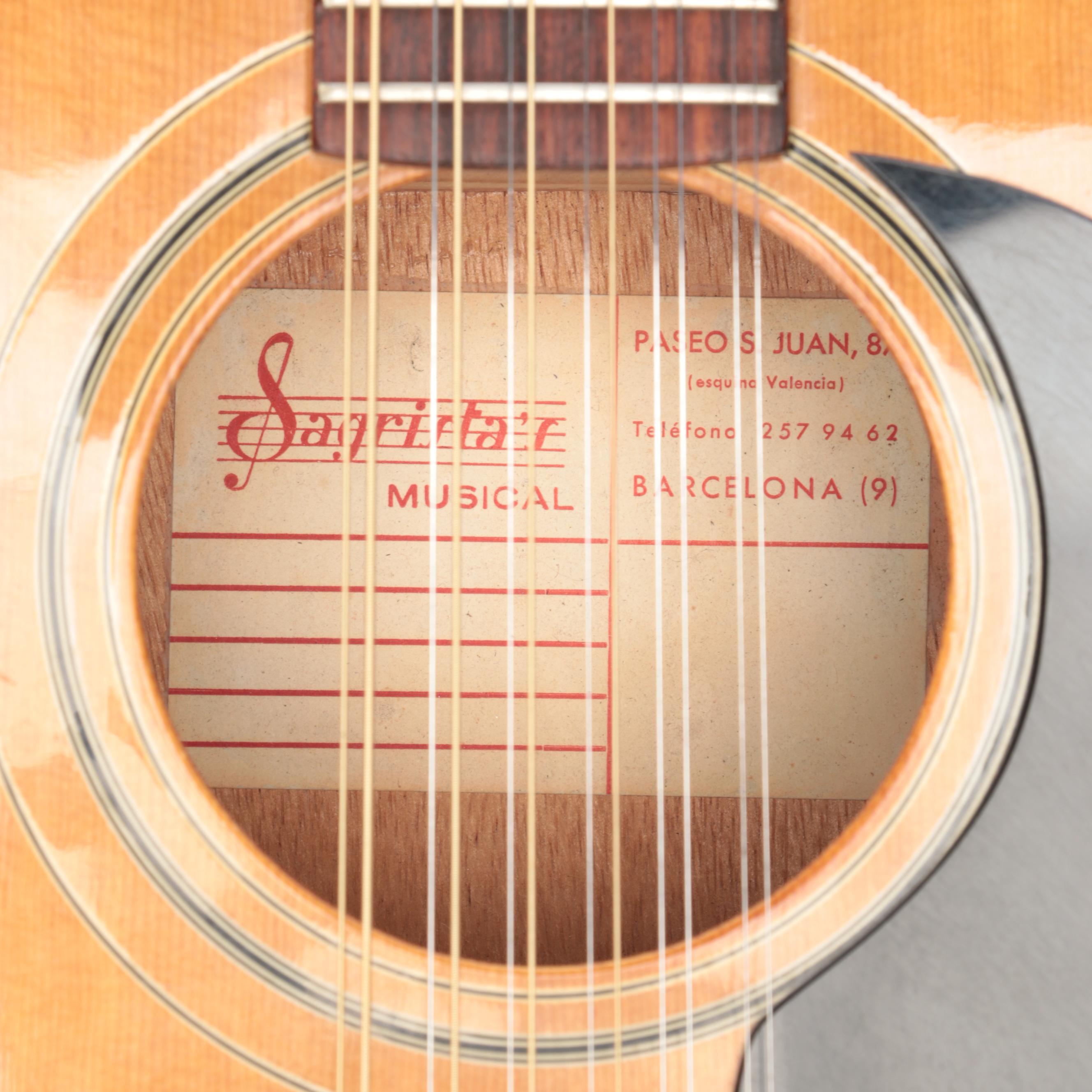 Aria 12 String Right-Handed Acoustic Guitar