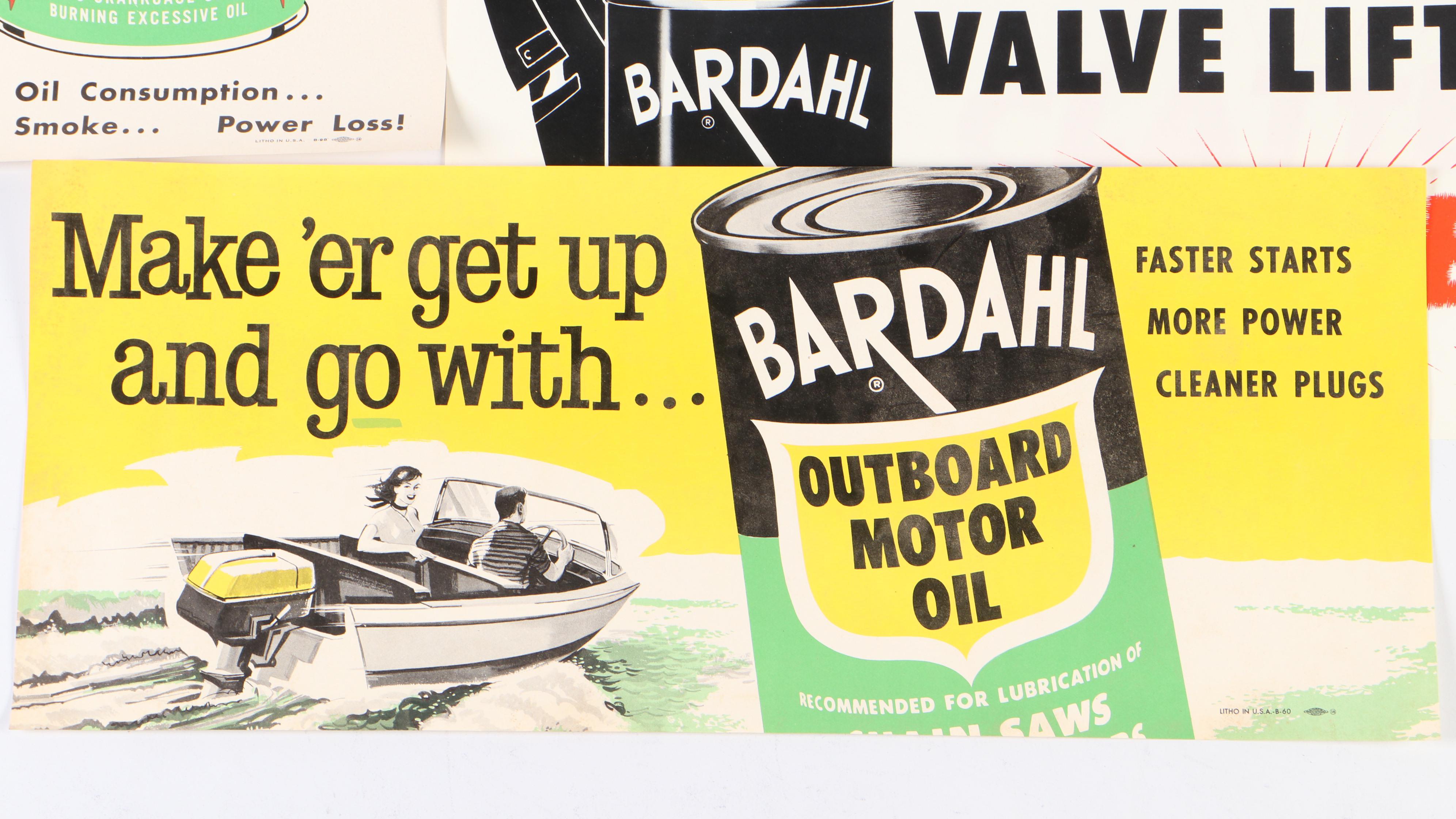 Bardahl Formula 2 and Special Duty Motor Oil Advertising Posters, Mid-20th C.