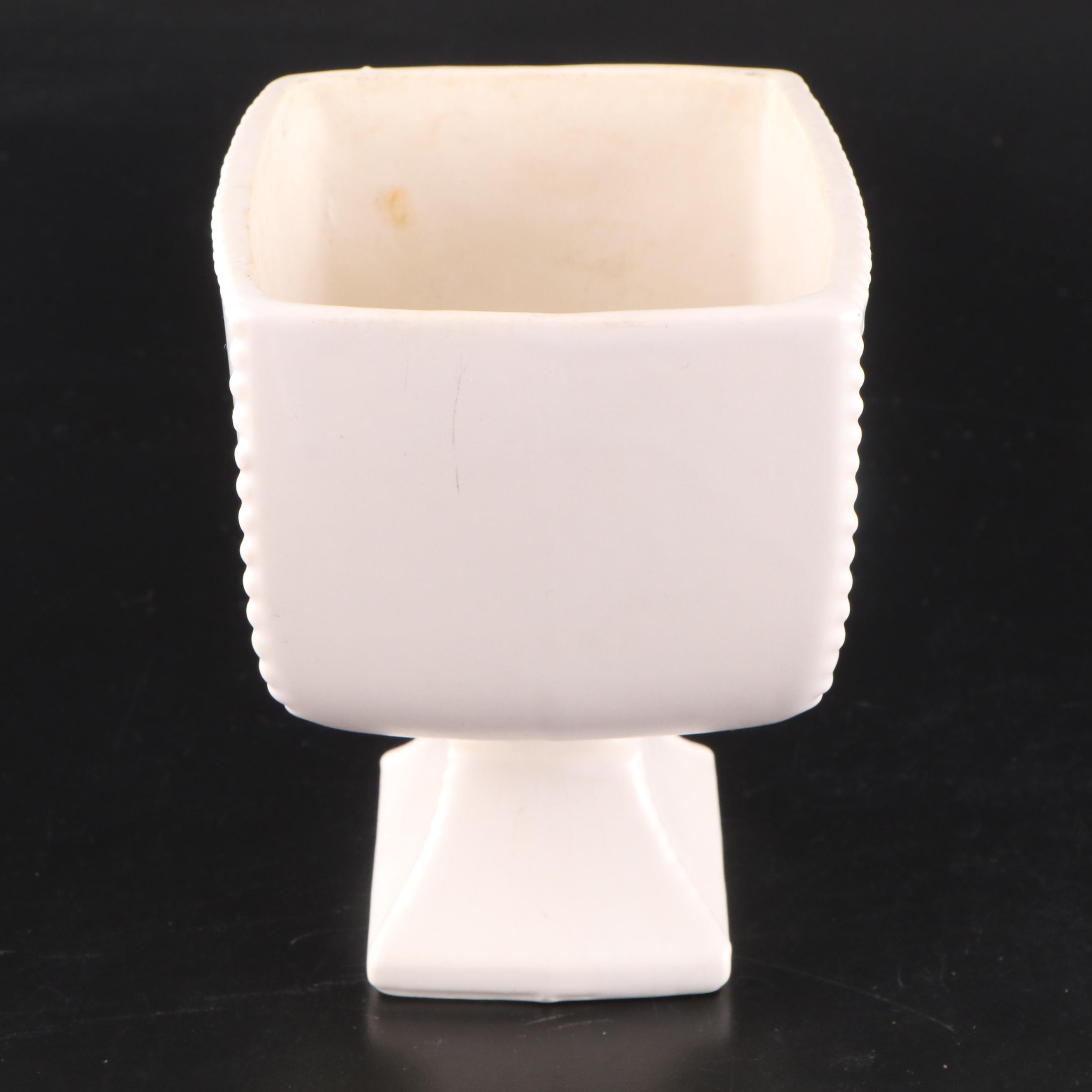 McCoy Pottery Grape Motif Ceramic Planter, Square Planter, and Vases