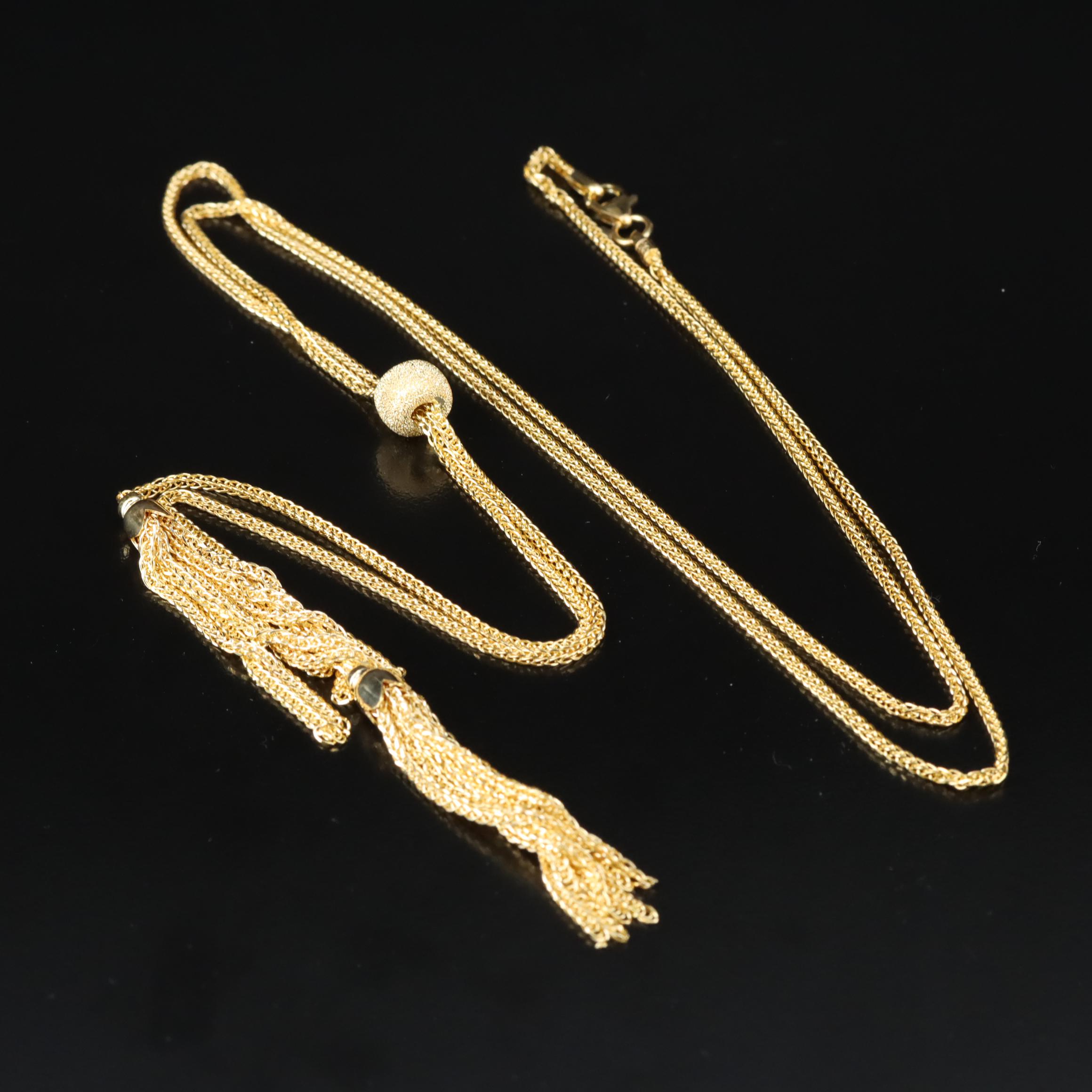 Italian 14K Négligéé Necklace