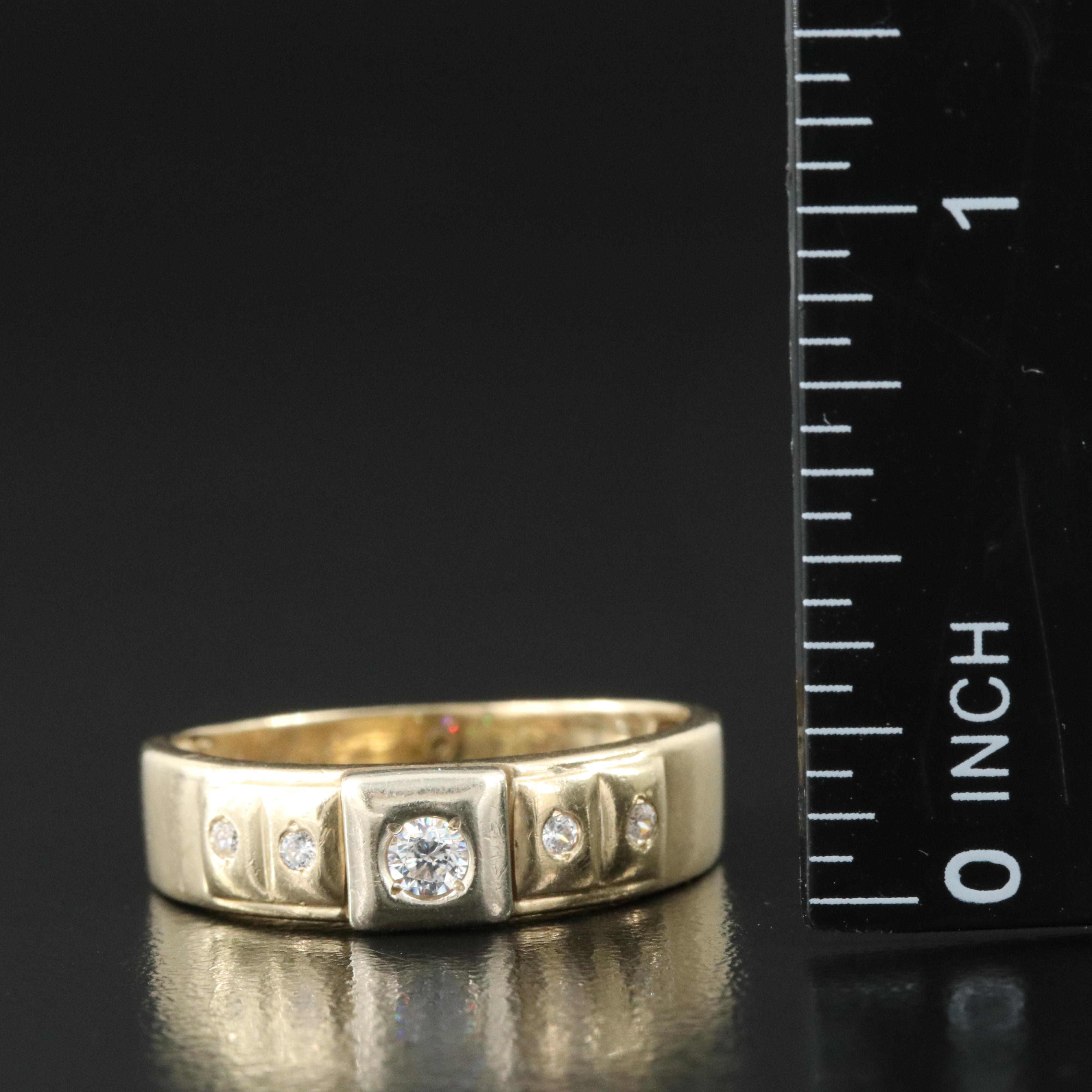 14K Two Tone CZ Ring
