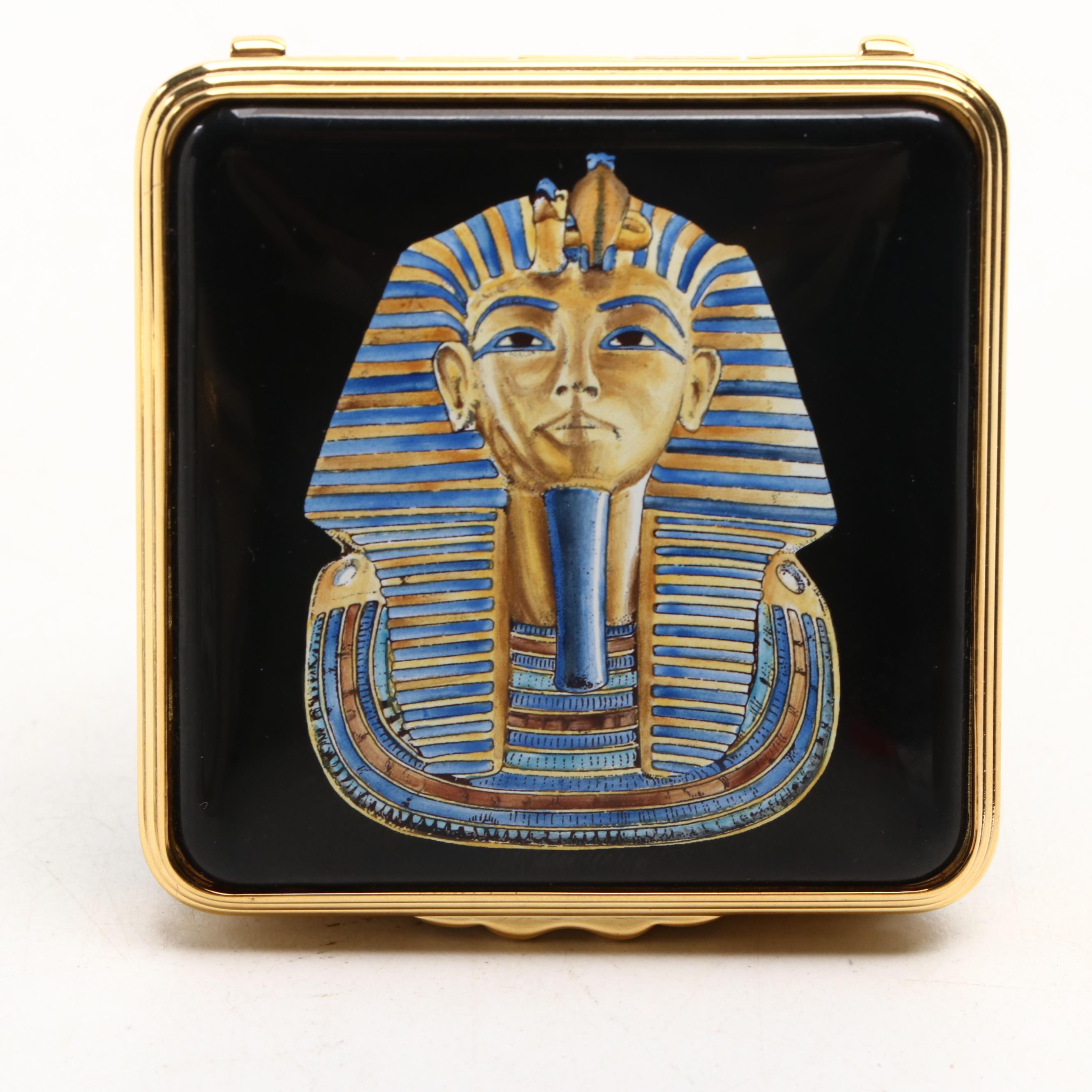 Halcyon Days Limited Edition "Tutankhamun" and Other Enameled Box