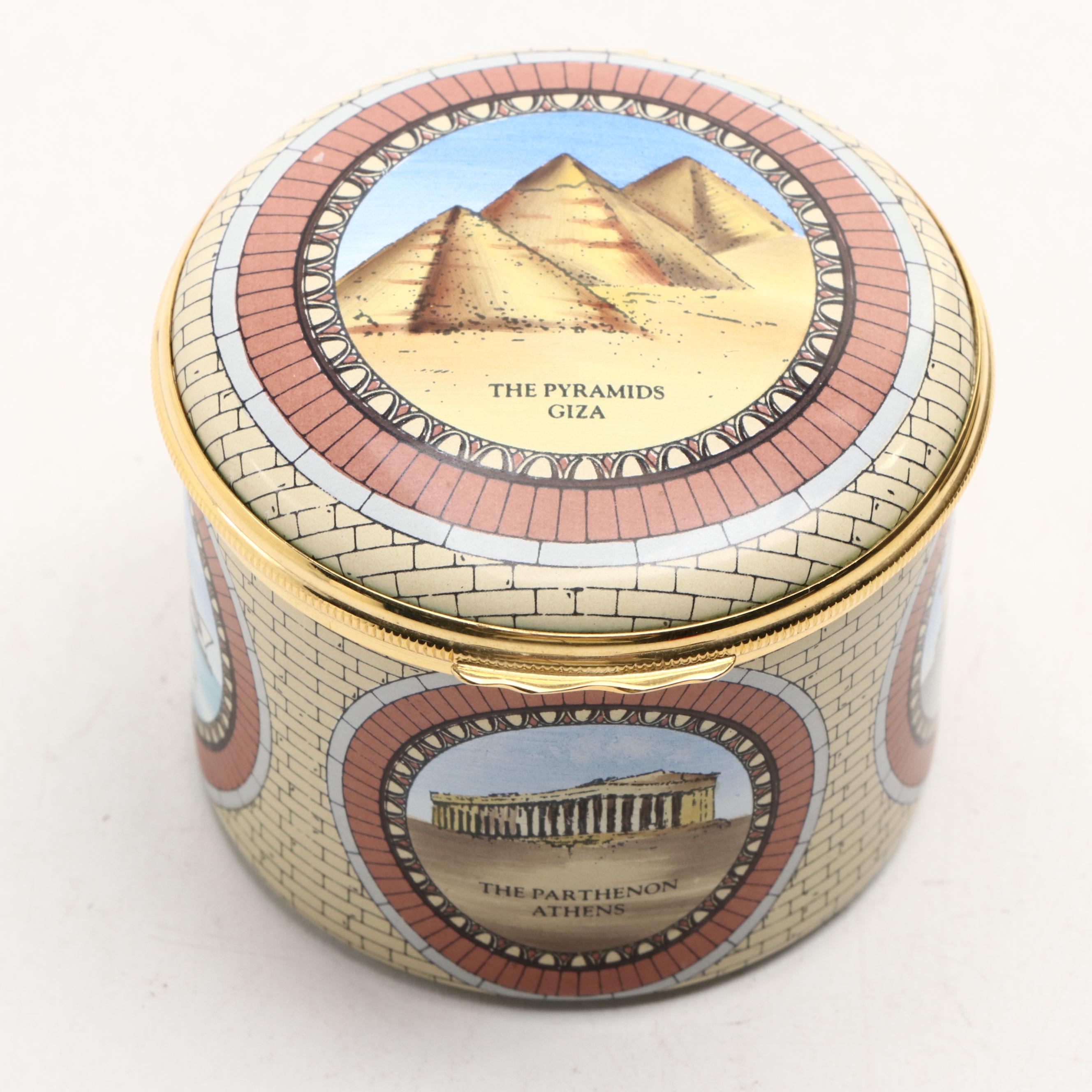 Halcyon Days Limited Edition "Tutankhamun" and Other Enameled Box