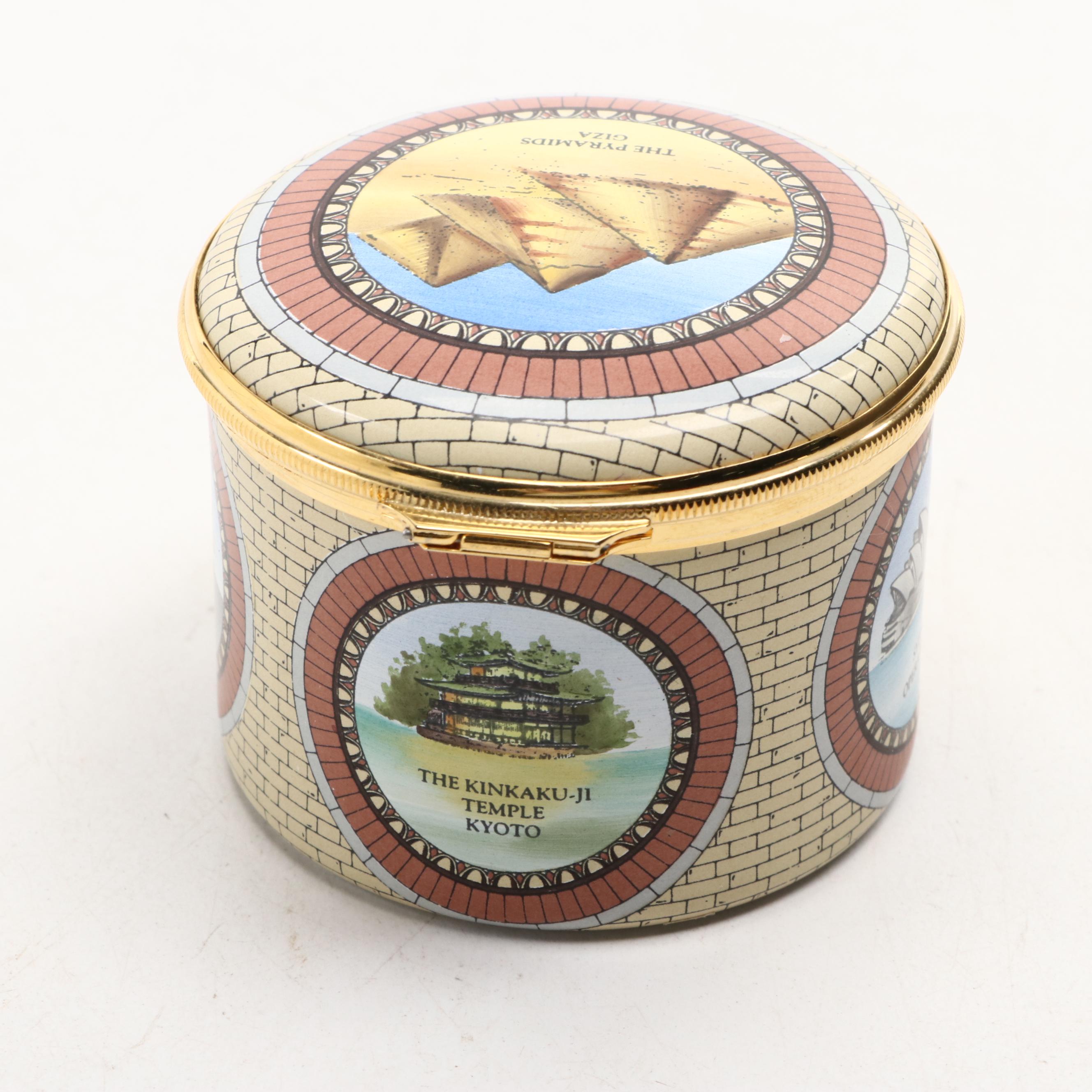 Halcyon Days Limited Edition "Tutankhamun" and Other Enameled Box