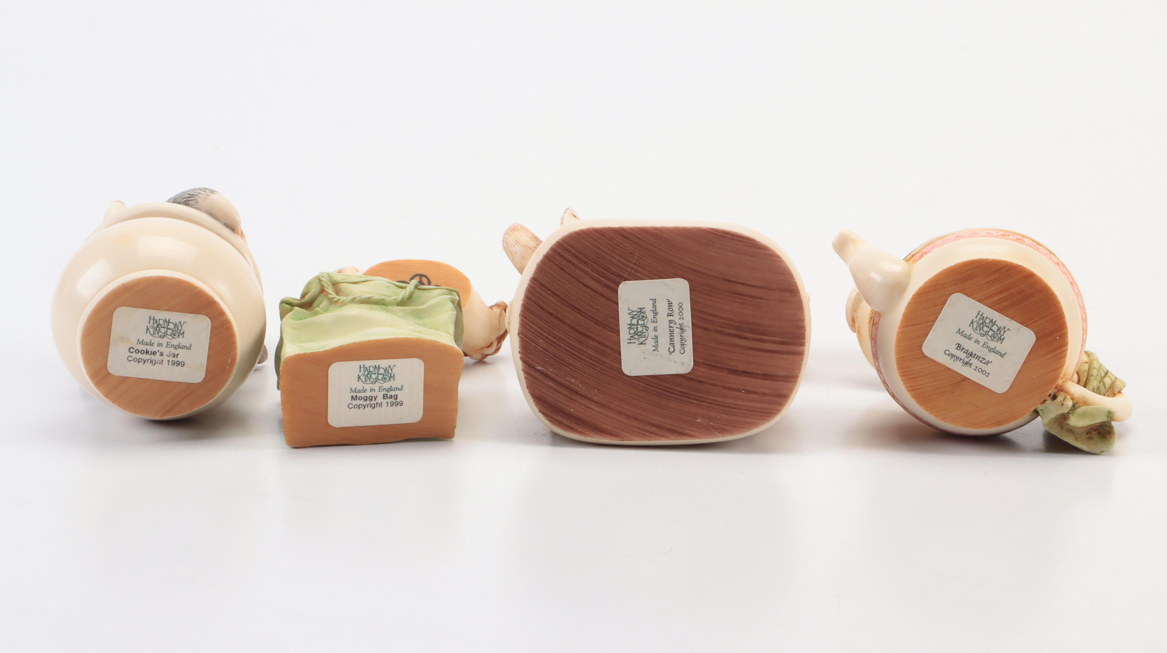 English Harmony Kingdom Figural Cat Keepsake Boxes, Vintage