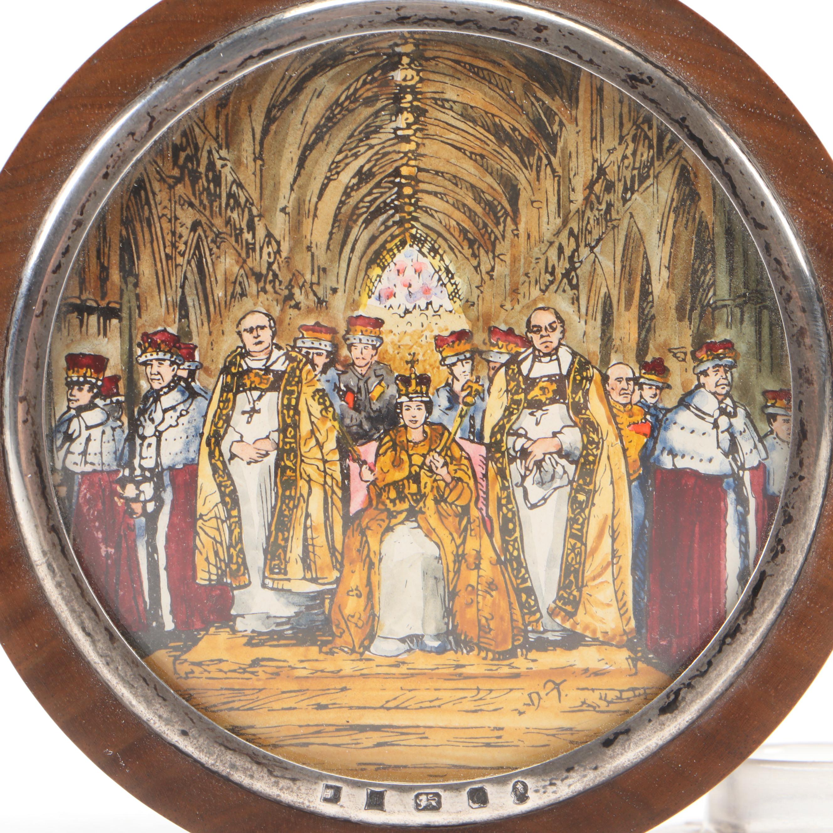 Halcyon Days Queen's Silver Jubilee Box with Sterling Silver Ornamentation