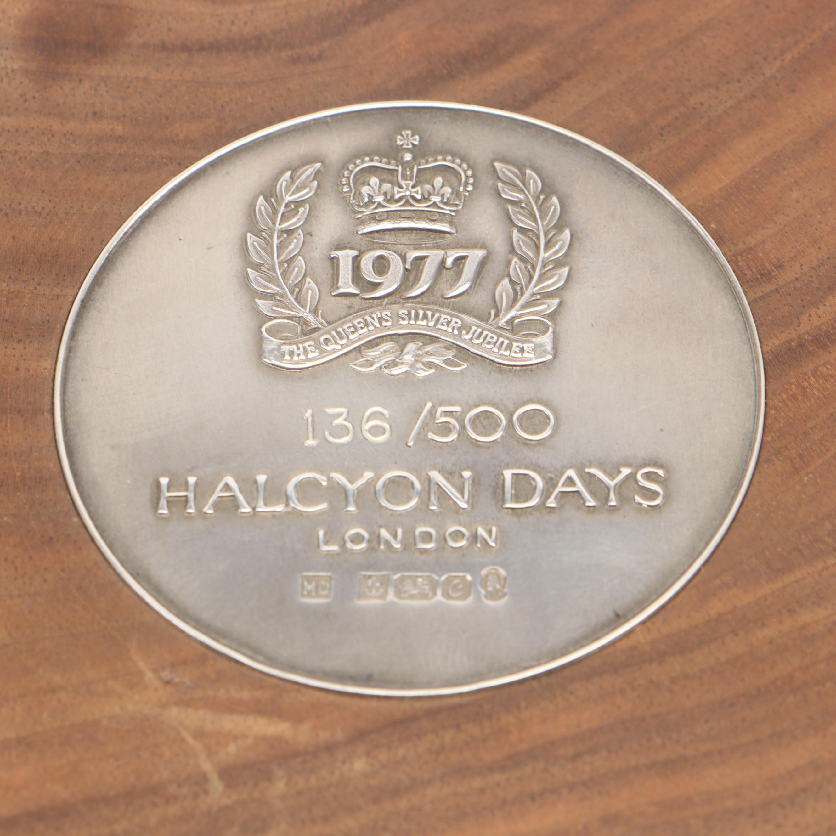 Halcyon Days Queen's Silver Jubilee Box with Sterling Silver Ornamentation