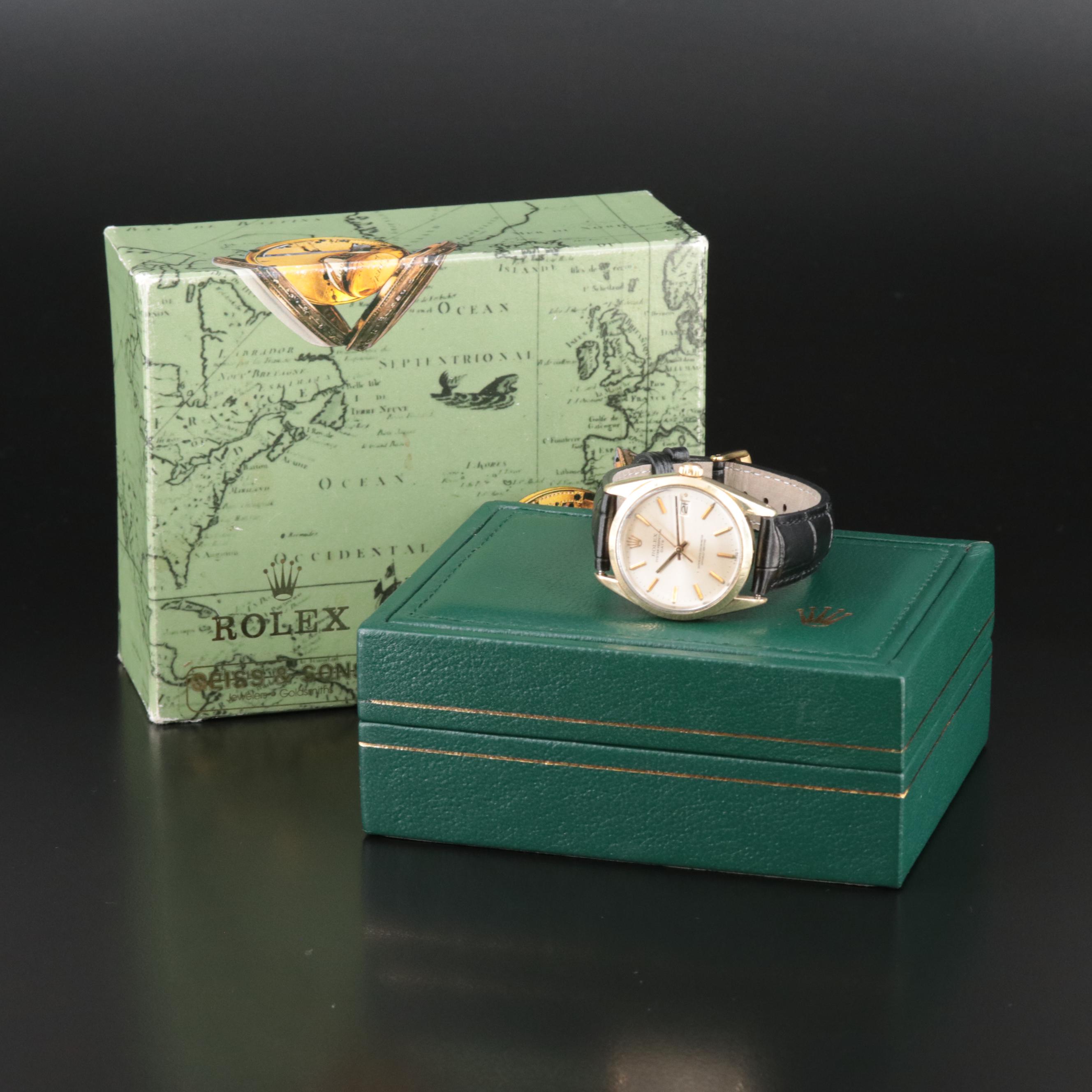 1979 Rolex Oyster Perpetual Gold Shell Date Watch