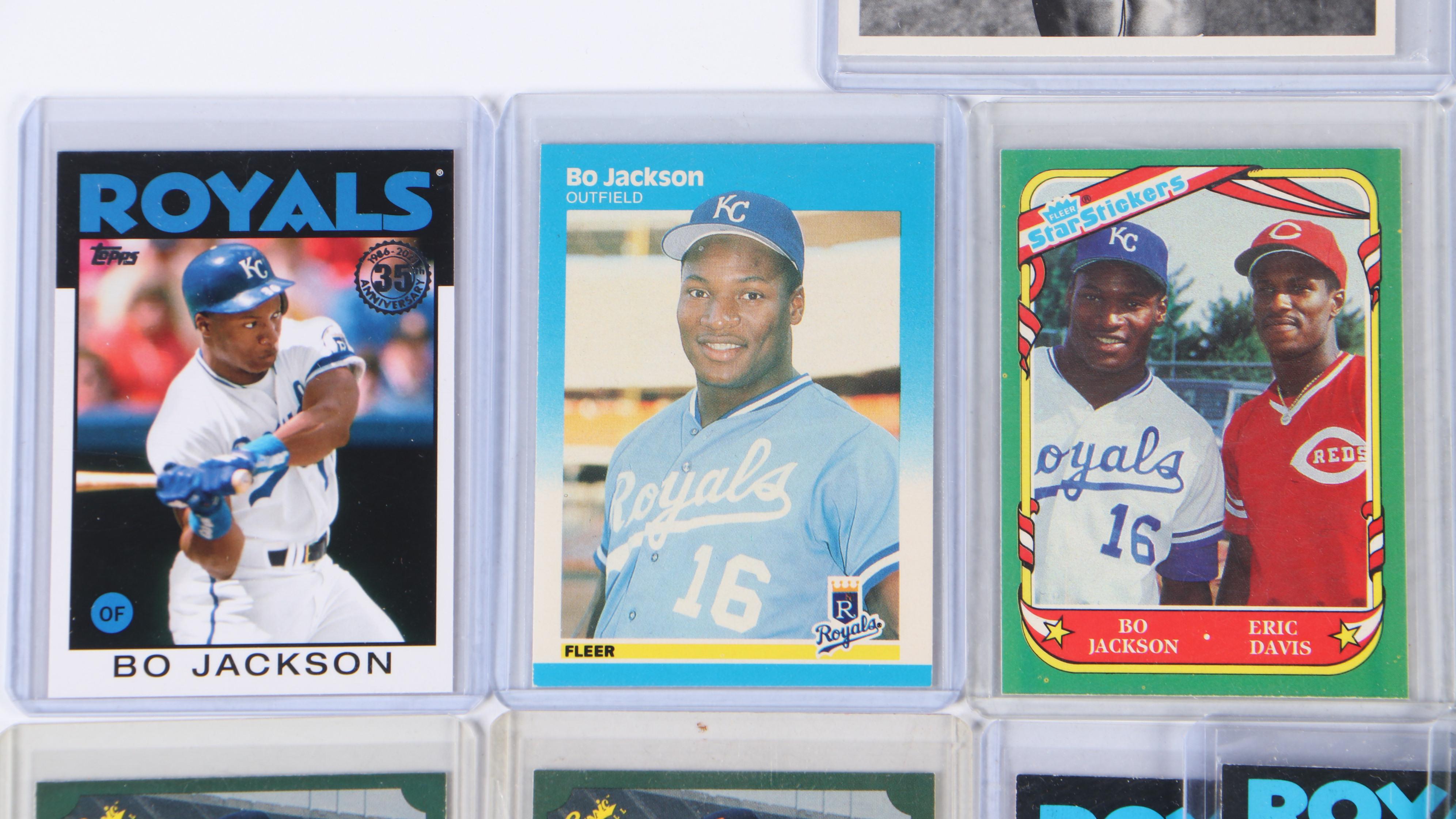 Bo Jackson Baseball Card Collection with Rookies and More, 1980s–2020s