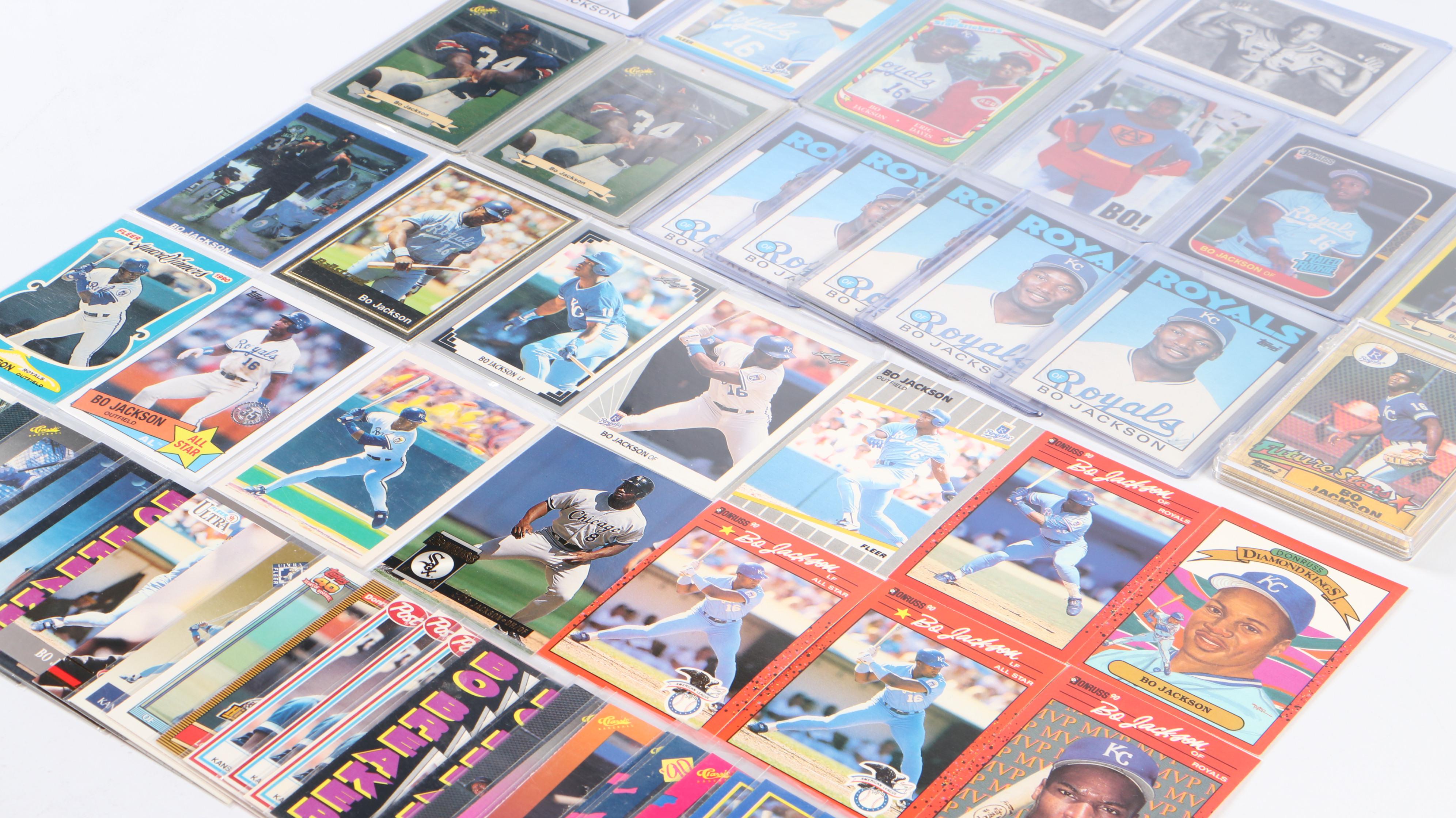 Bo Jackson Baseball Card Collection with Rookies and More, 1980s–2020s