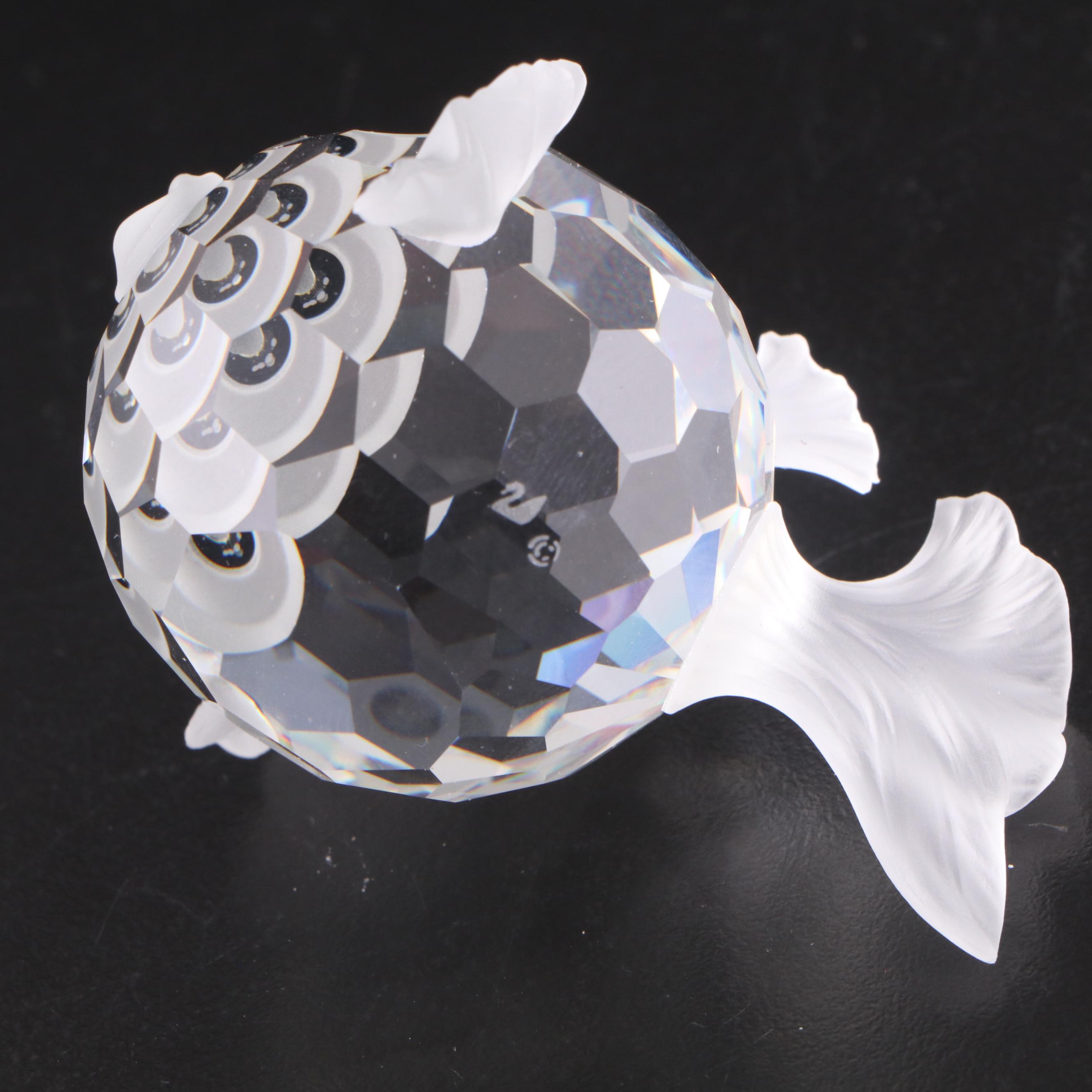 Swarovski "Siamese Fighting Fish" Crystal Fish Figurine with More Figurines
