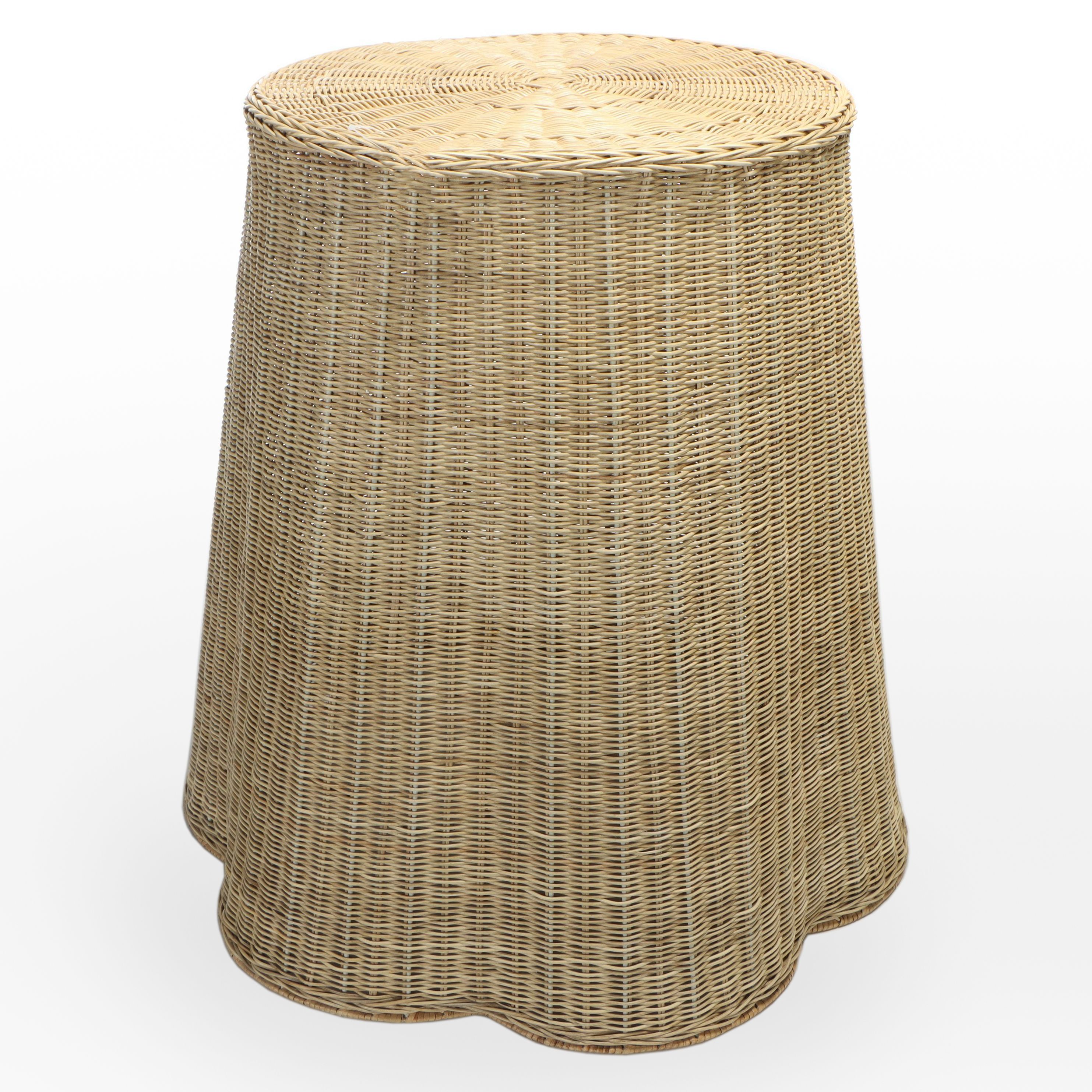 Wicker Woven Basket Style Side Table