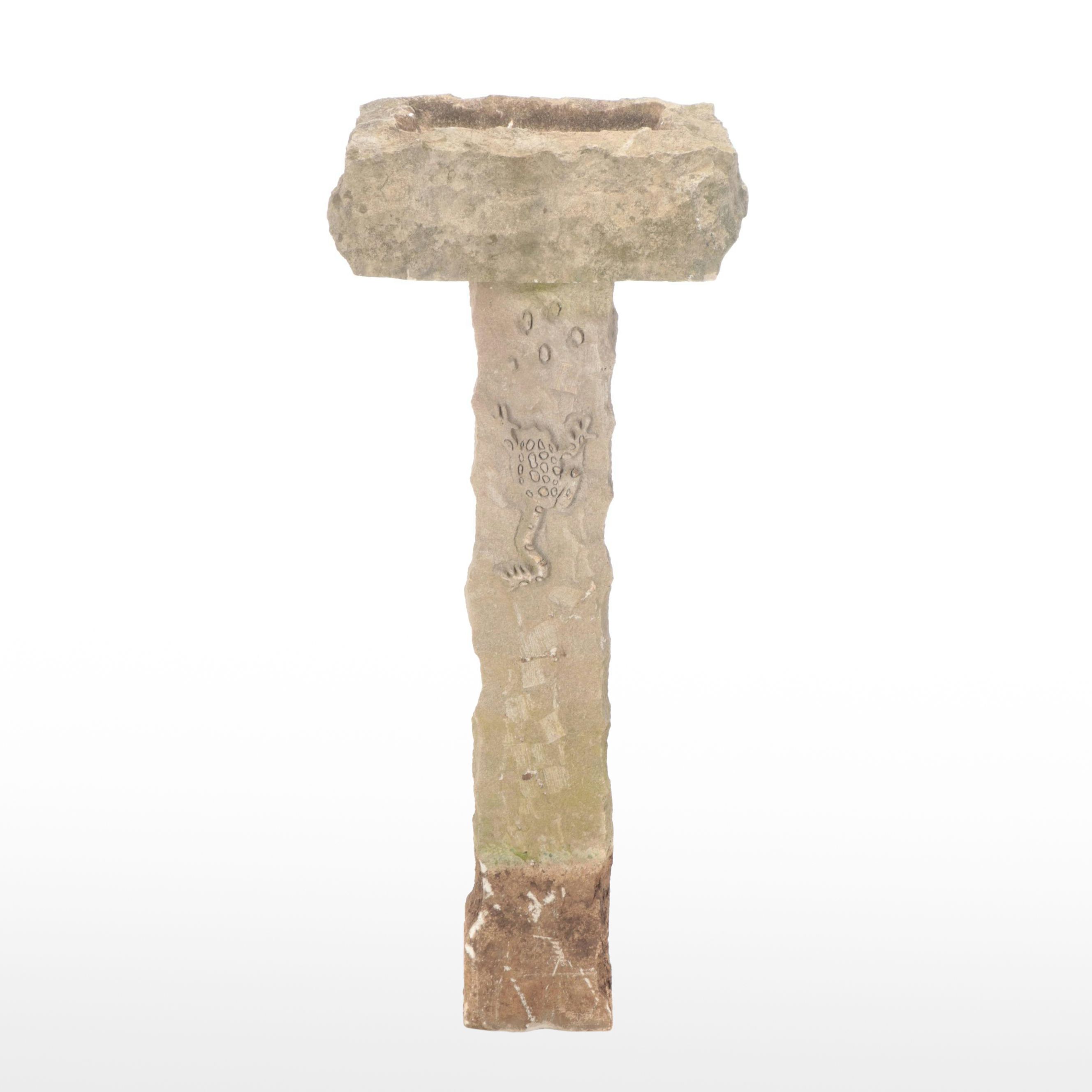 Sculptural Concrete Bird Bath