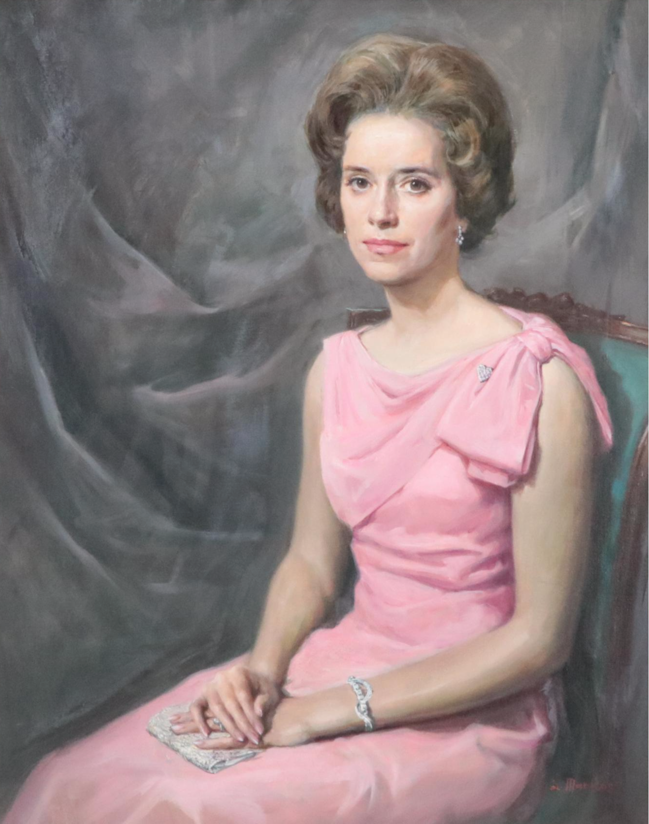 Lajos Markos Portrait Oil Painting, Circa 1960