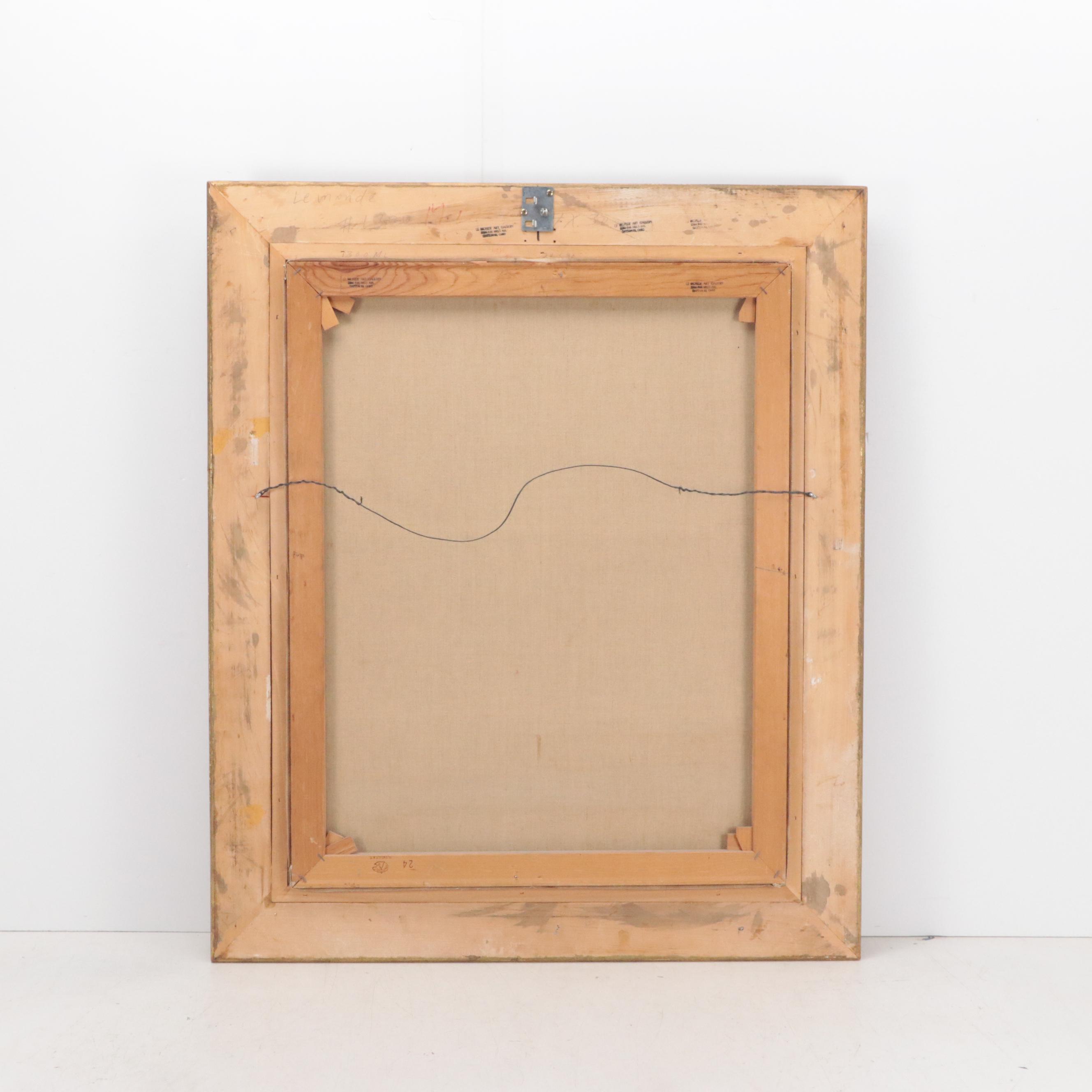 Lajos Markos Portrait Oil Painting, Circa 1960