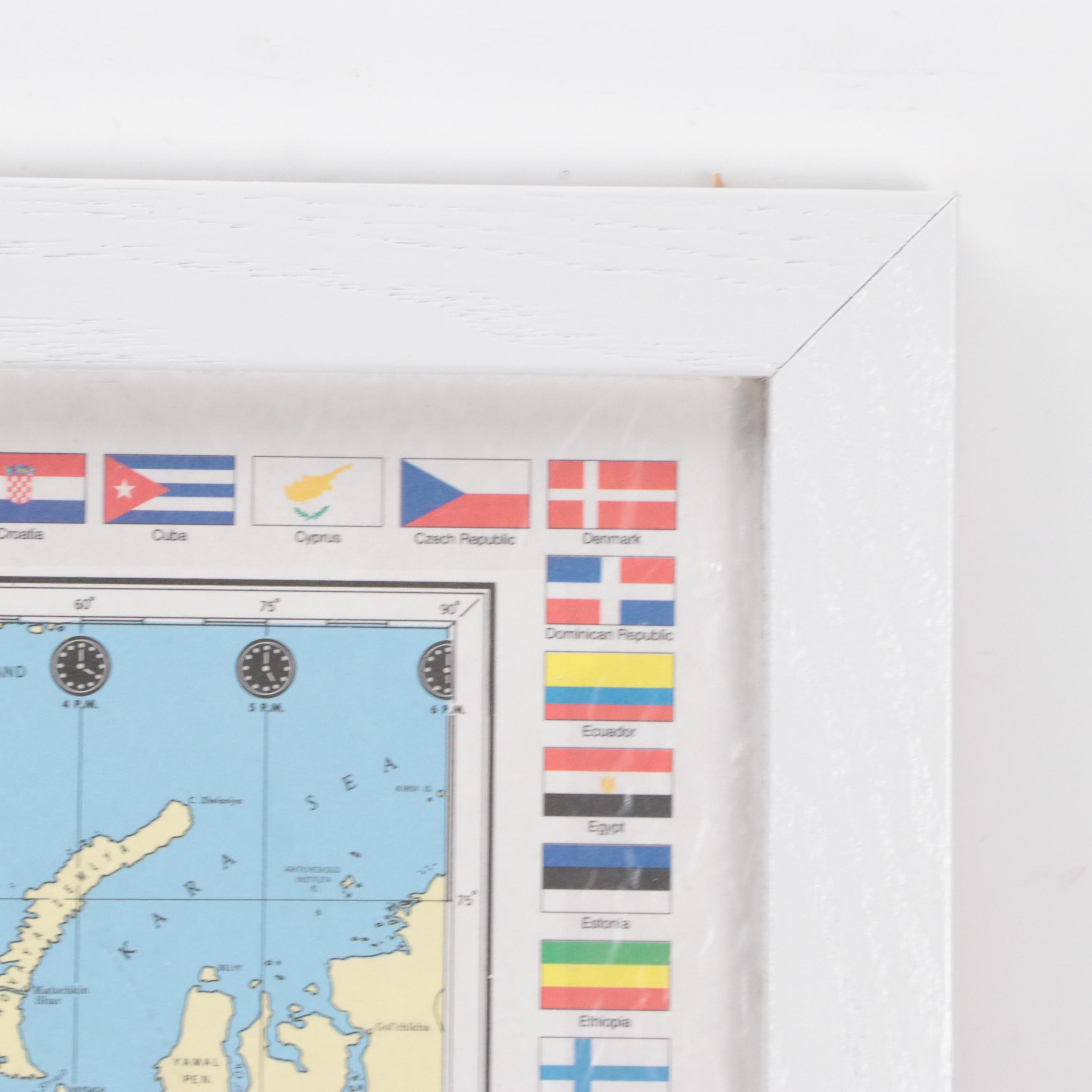 Colorprint "Map of the World" Pinboard, 1993