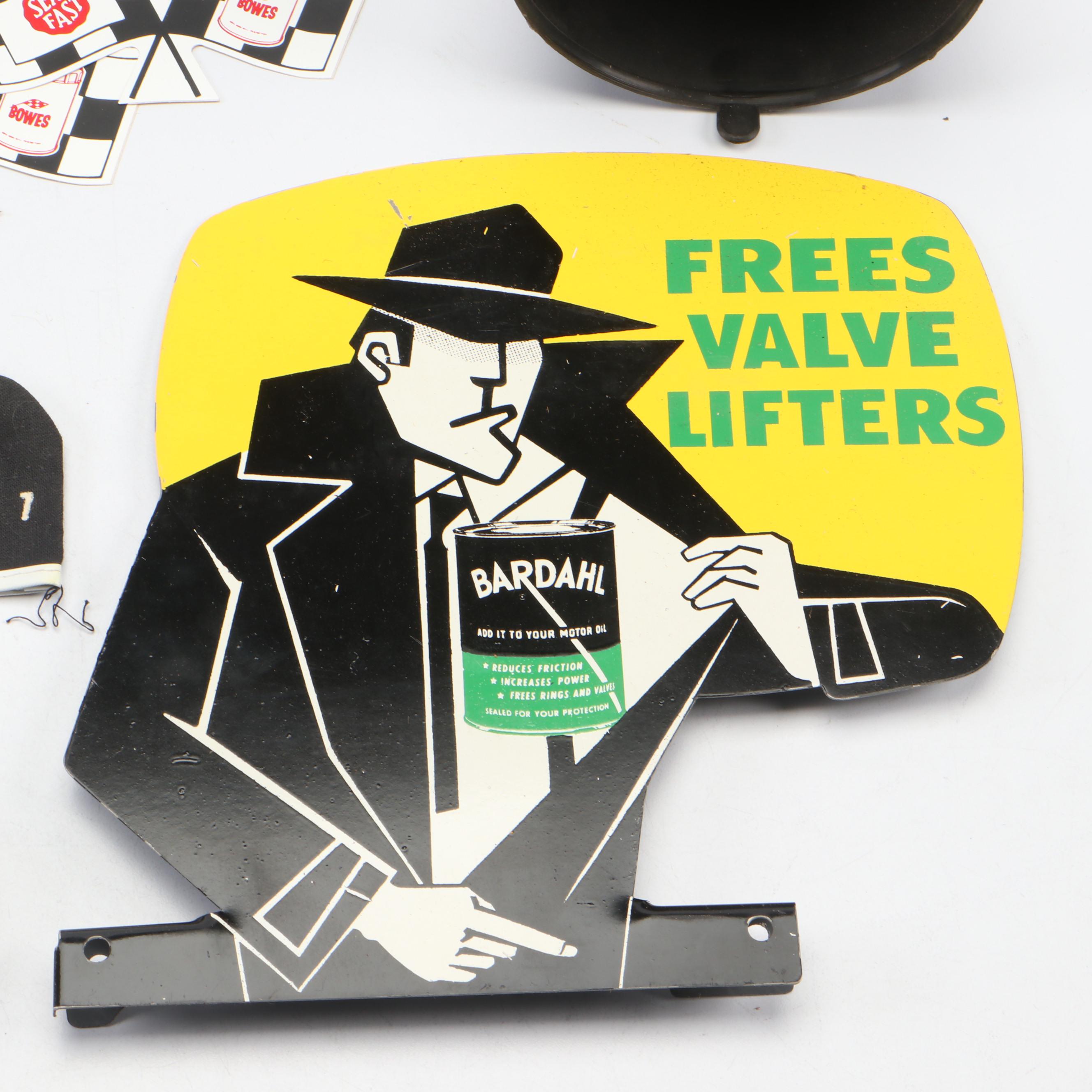 Bardahl Vinyl Fender Cover, Oil Funnel, Posters, Decals and Metal Sign, Vintage