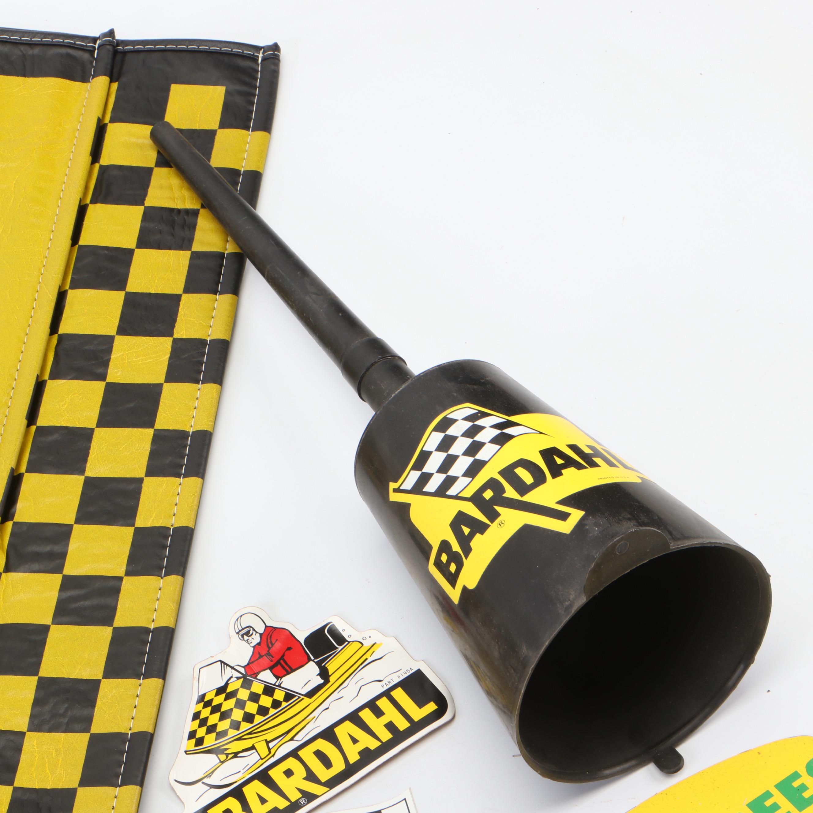 Bardahl Vinyl Fender Cover, Oil Funnel, Posters, Decals and Metal Sign, Vintage