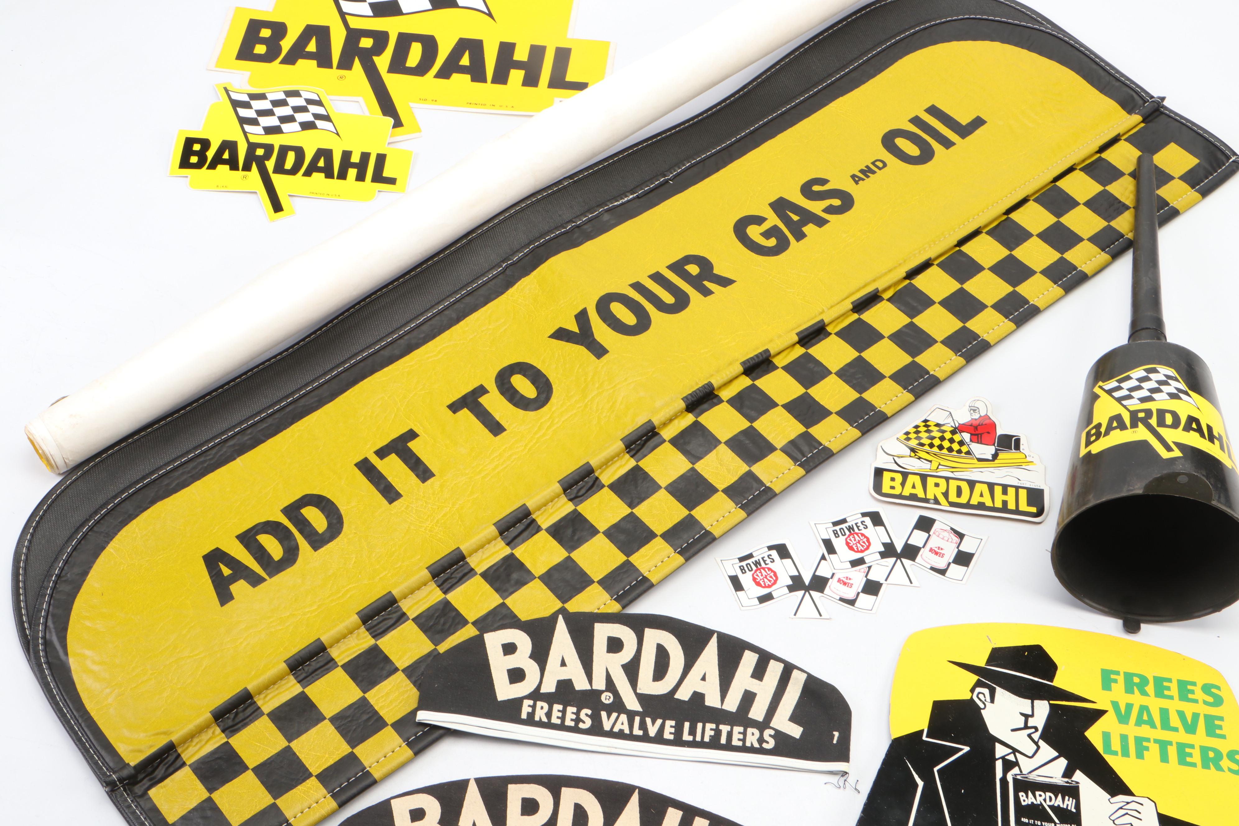Bardahl Vinyl Fender Cover, Oil Funnel, Posters, Decals and Metal Sign, Vintage