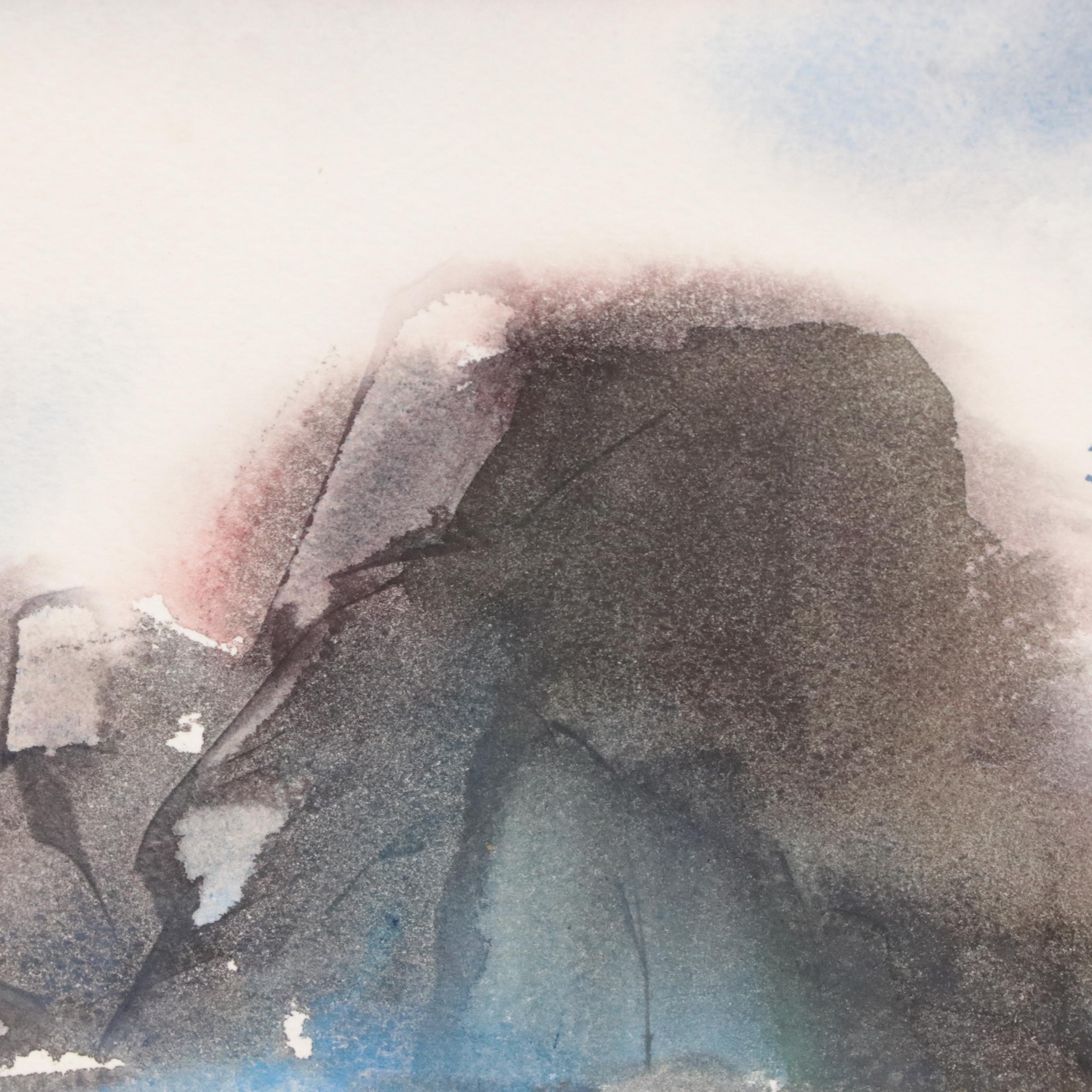 Louis Austerman Coastal Landscape Watercolor Painting