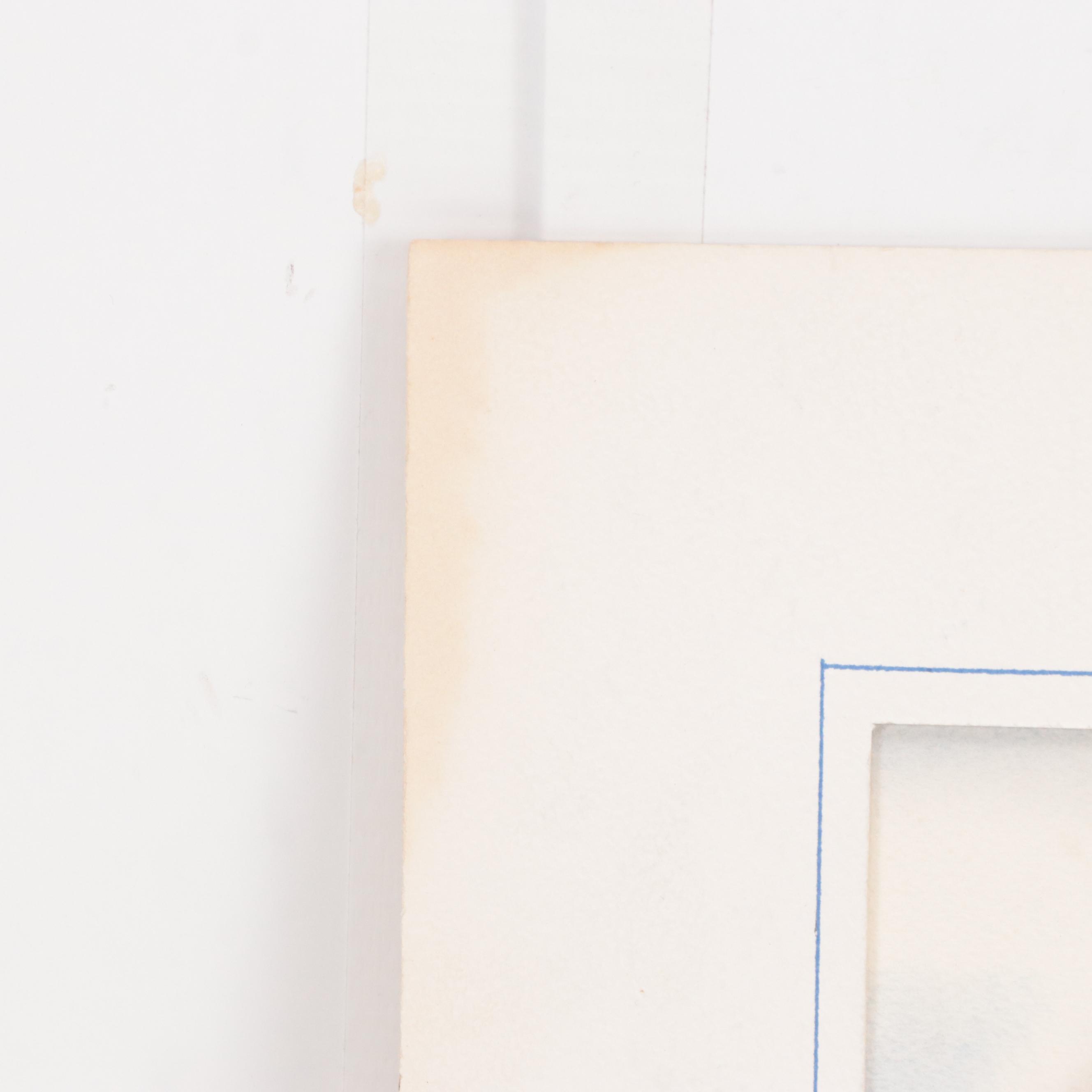 Louis Austerman Coastal Landscape Watercolor Painting