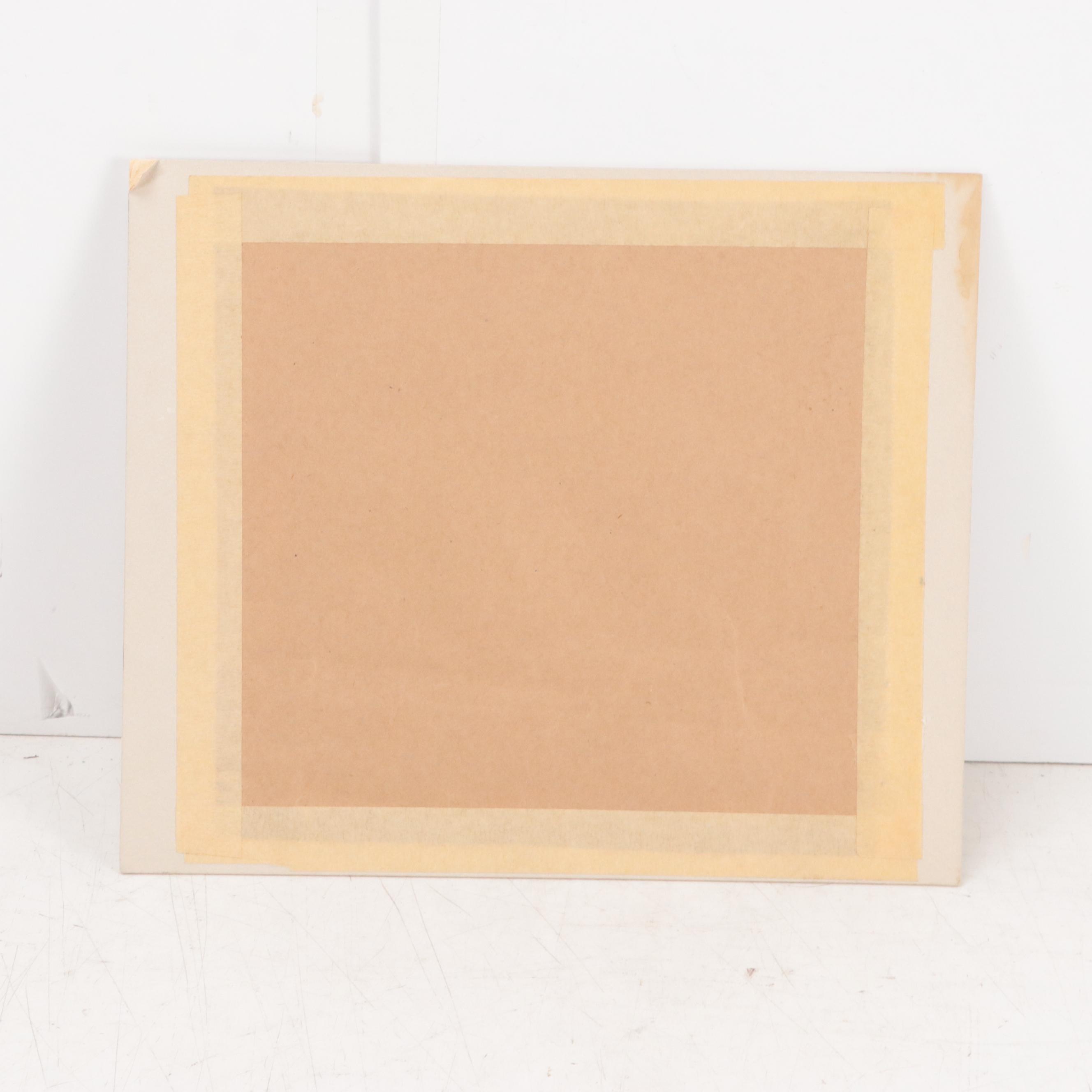 Louis Austerman Coastal Landscape Watercolor Painting