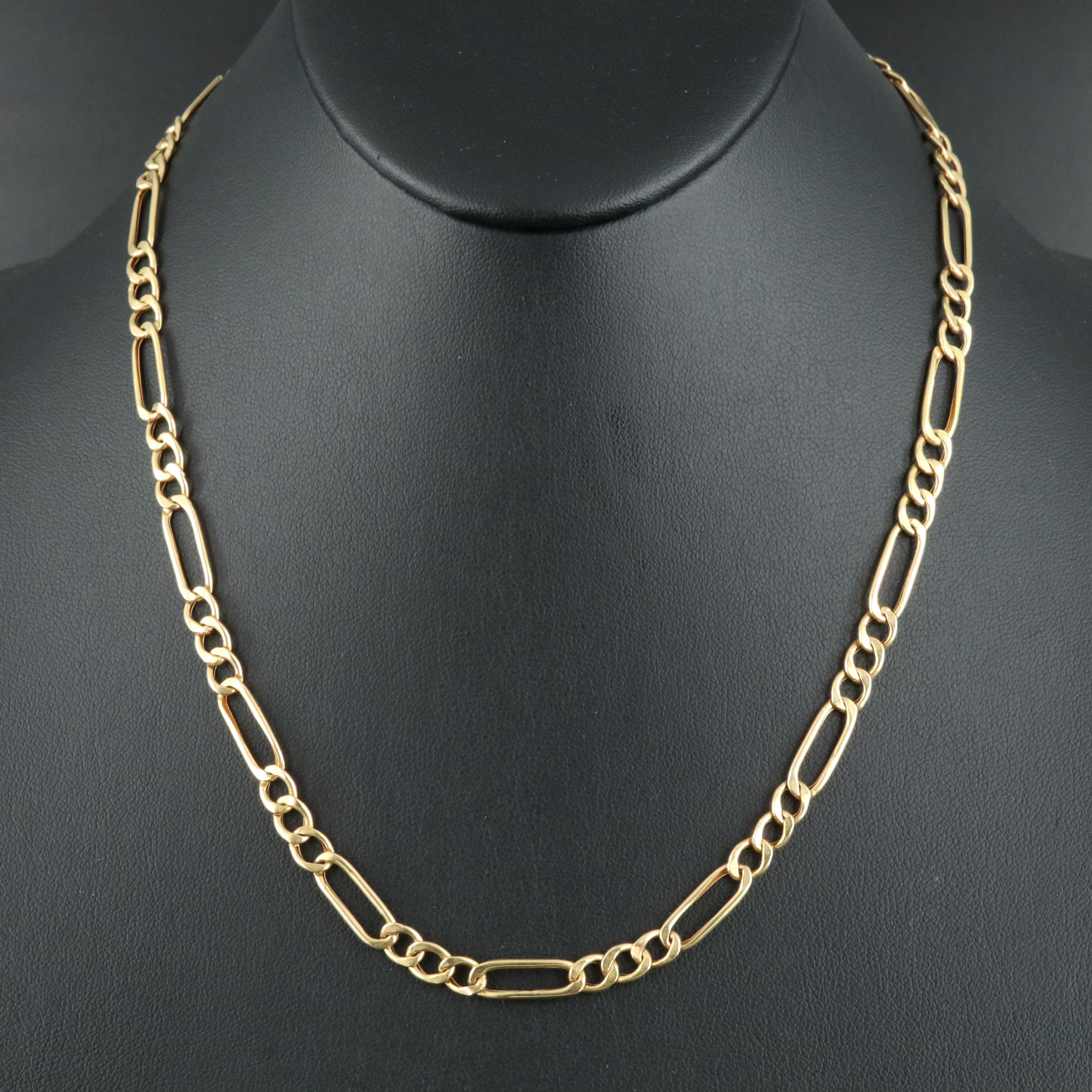 18K Figaro Chain Necklace