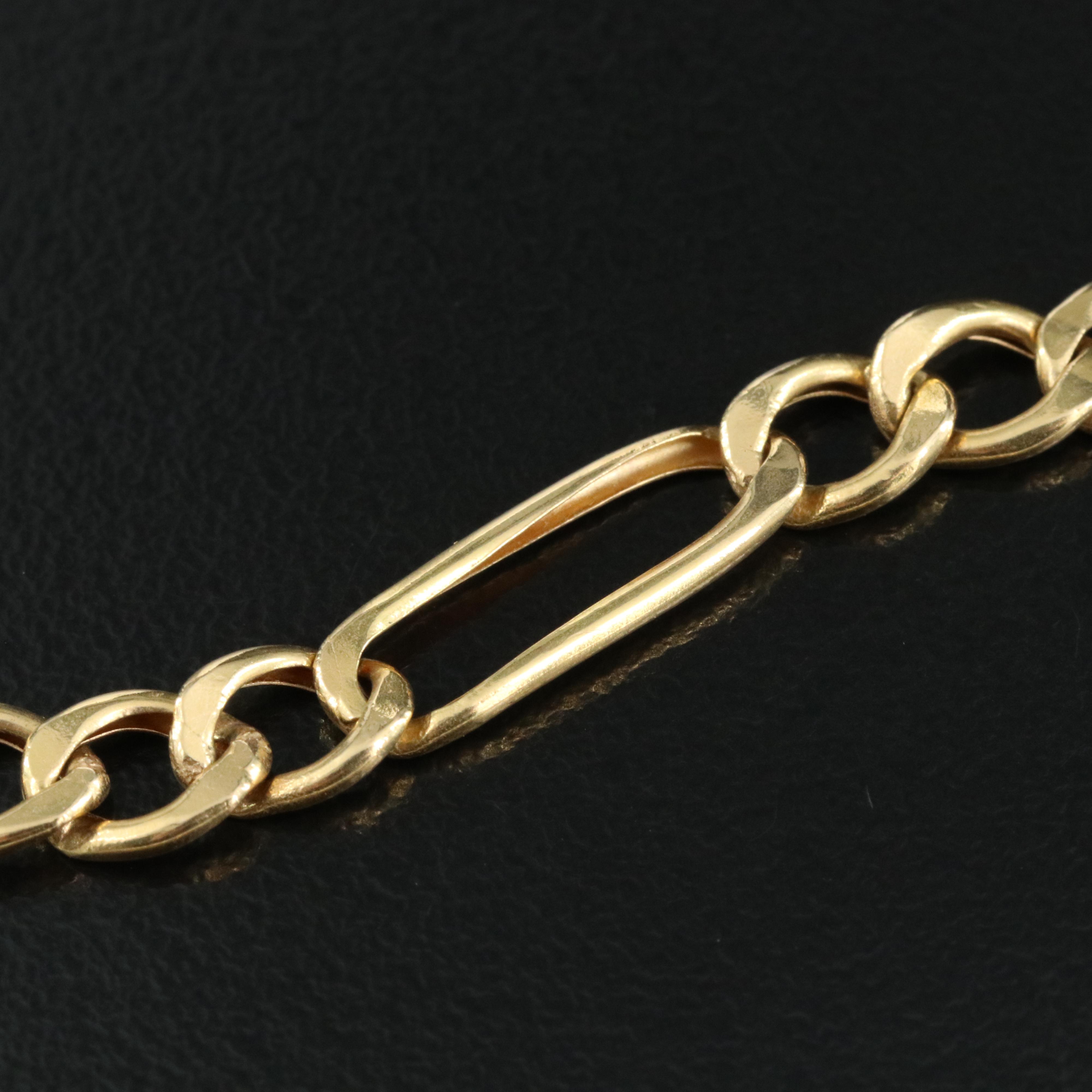 18K Figaro Chain Necklace