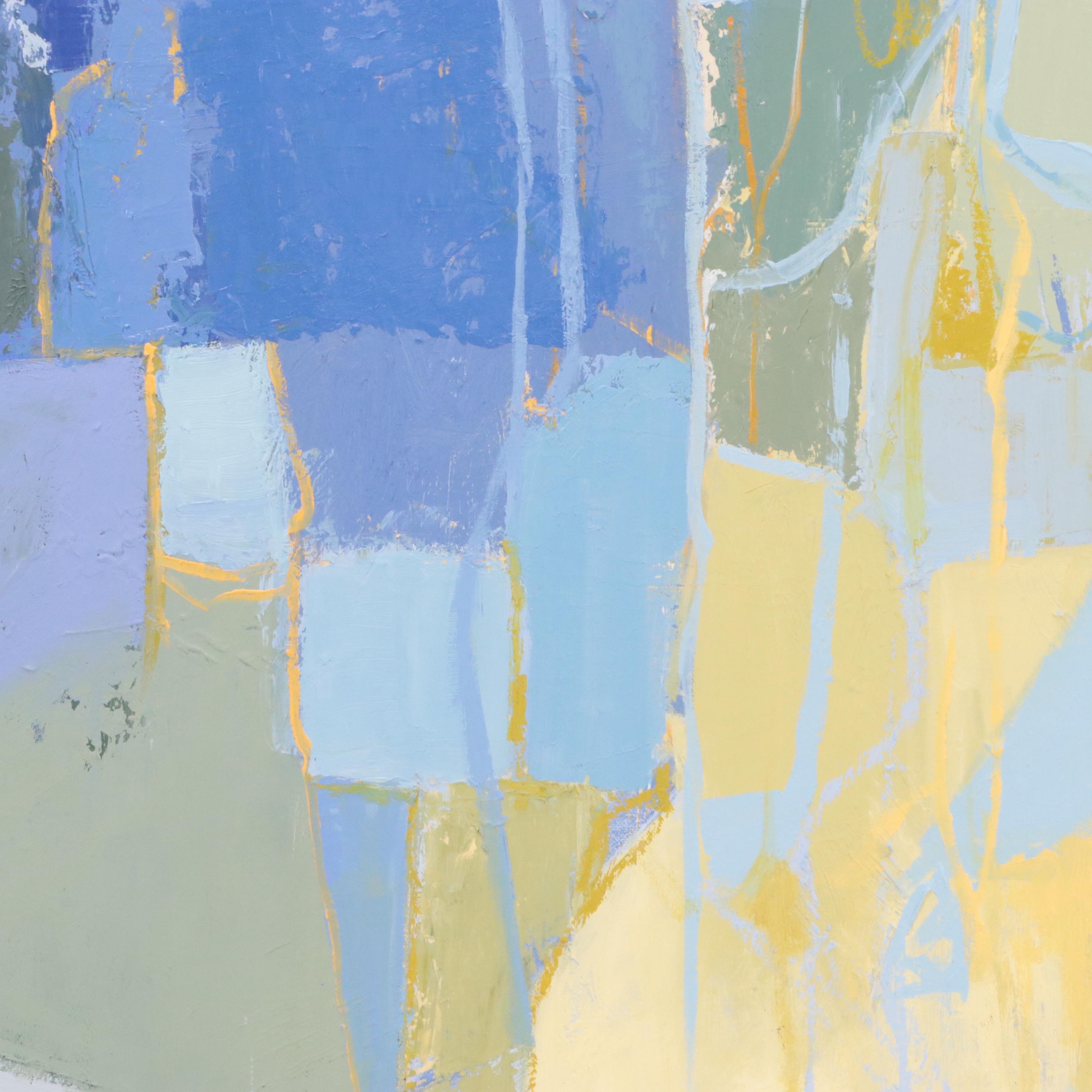 Sarah Brown Abstract Oil Painting "Buttercups + Bluejeans," Circa 2024