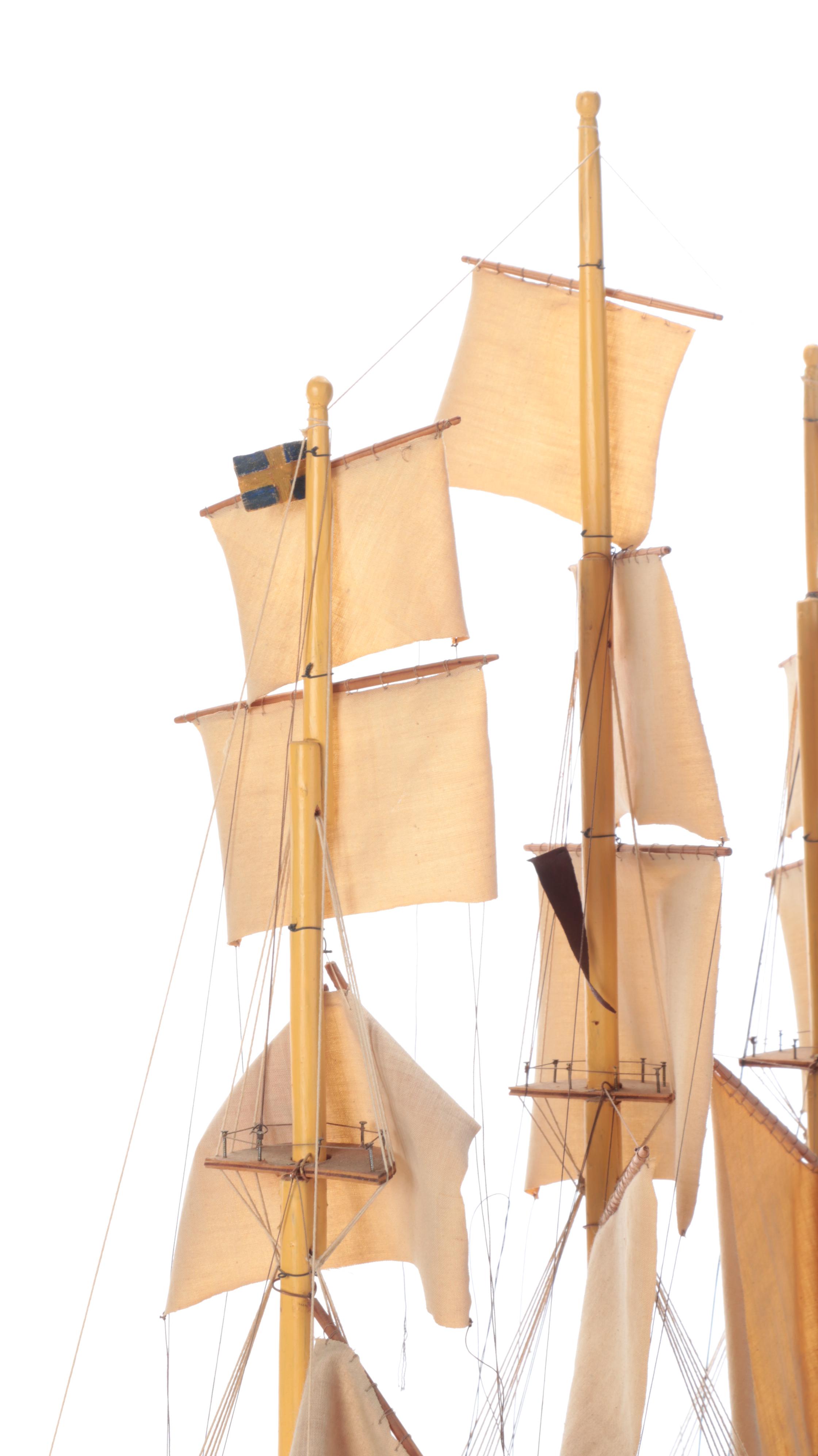 Handmade Painted Wood Model Ship "Martina"