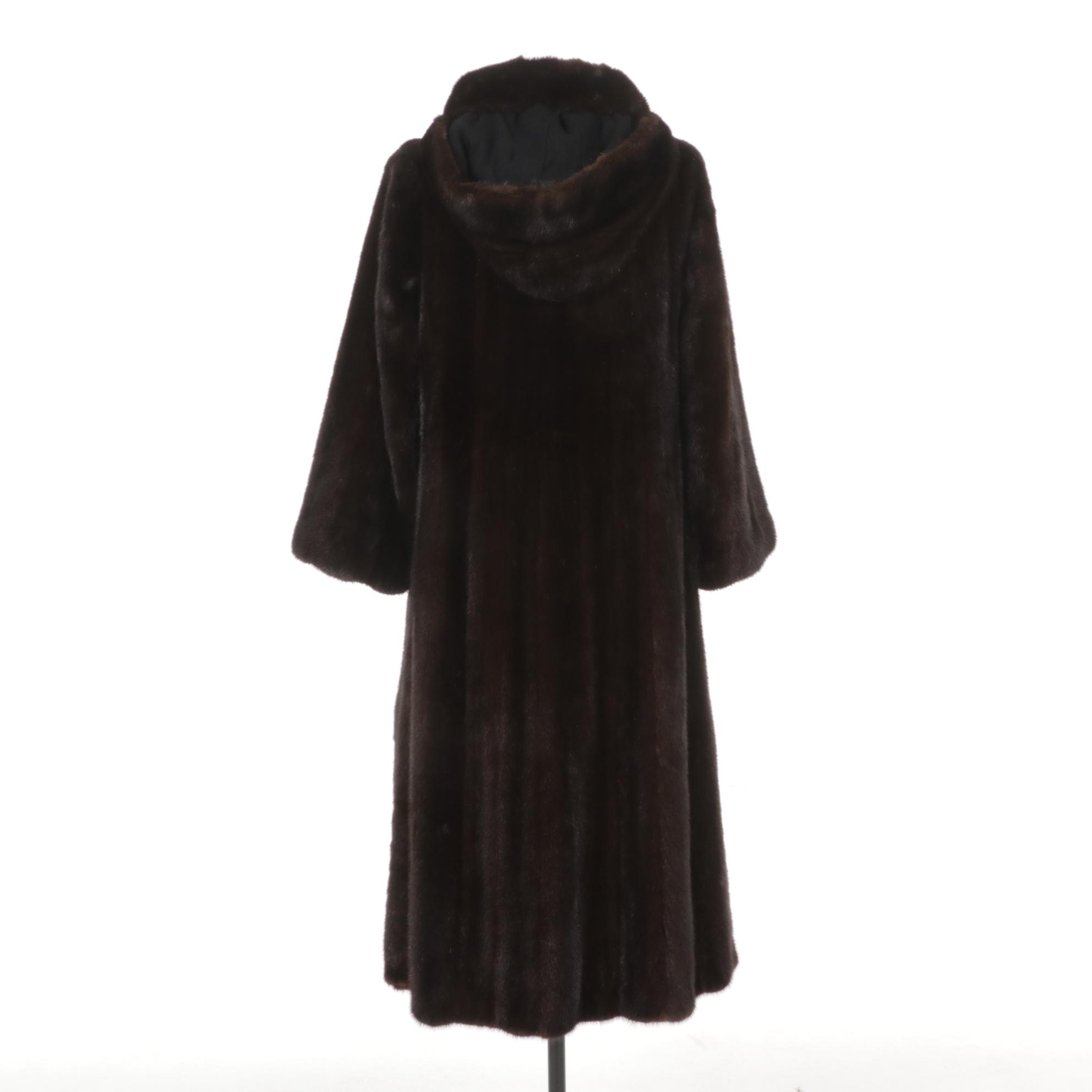 Chloe Mink Fur Coat From Neiman-Marcus With Detachable Hood and Side Vents