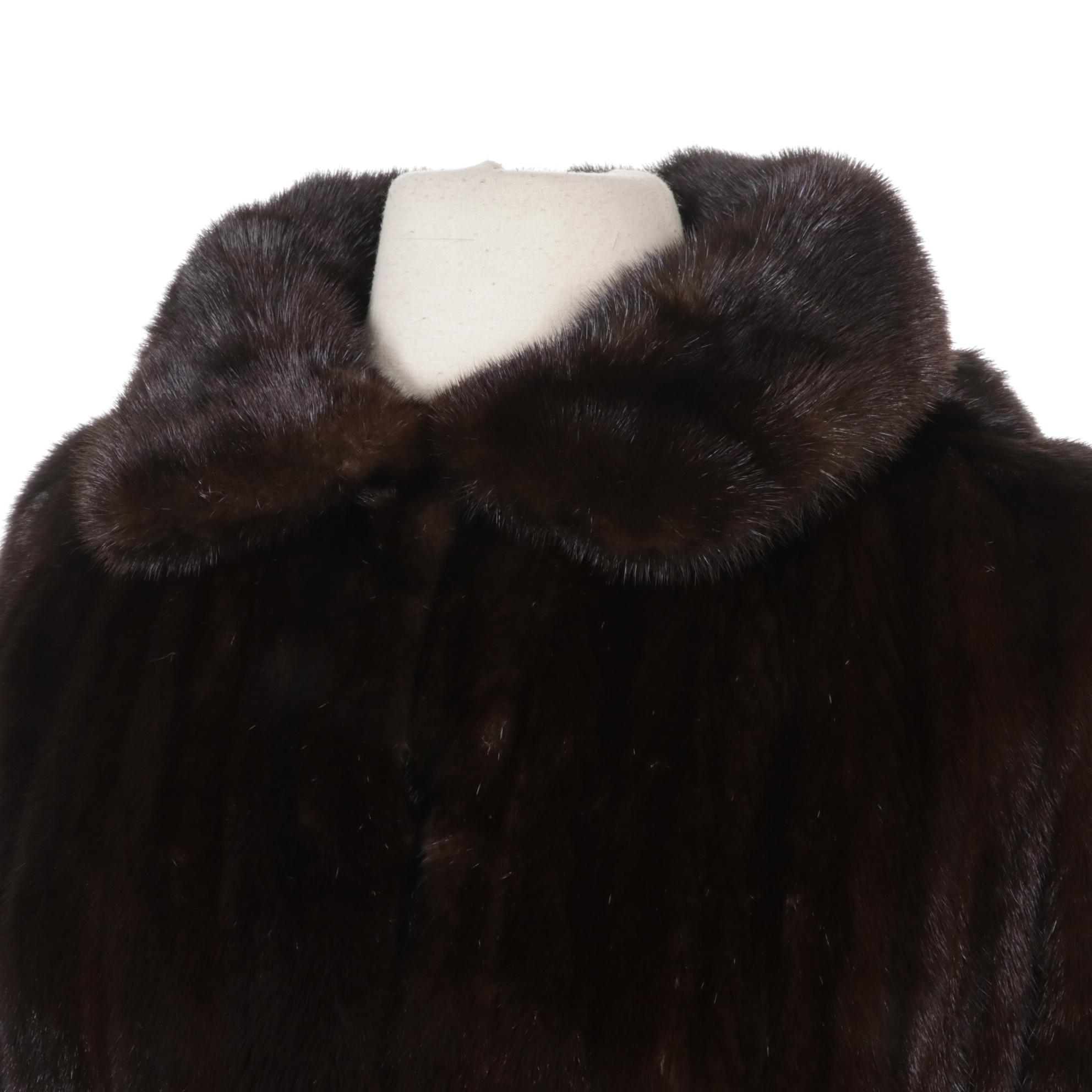 Chloe Mink Fur Coat From Neiman-Marcus With Detachable Hood and Side Vents
