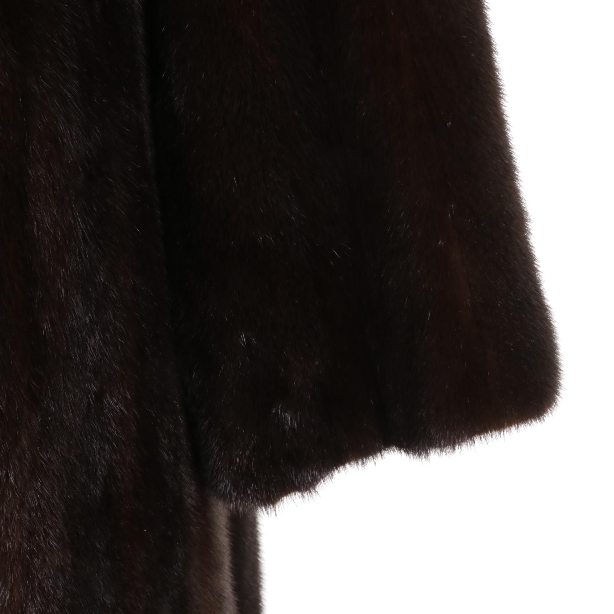 Chloe Mink Fur Coat From Neiman-Marcus With Detachable Hood and Side Vents