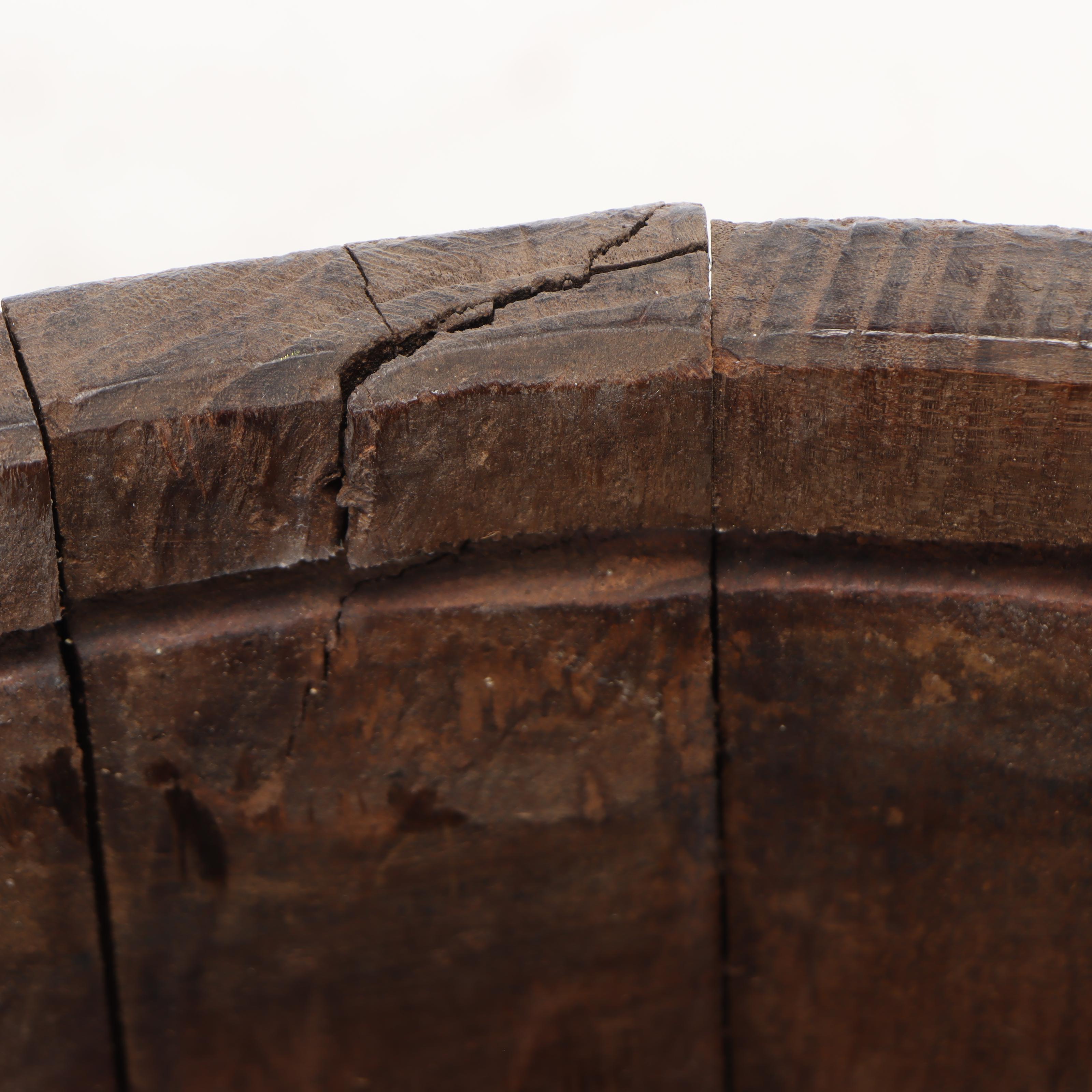 Primitive Metal Banded Wood Stave Pail, 19th Century