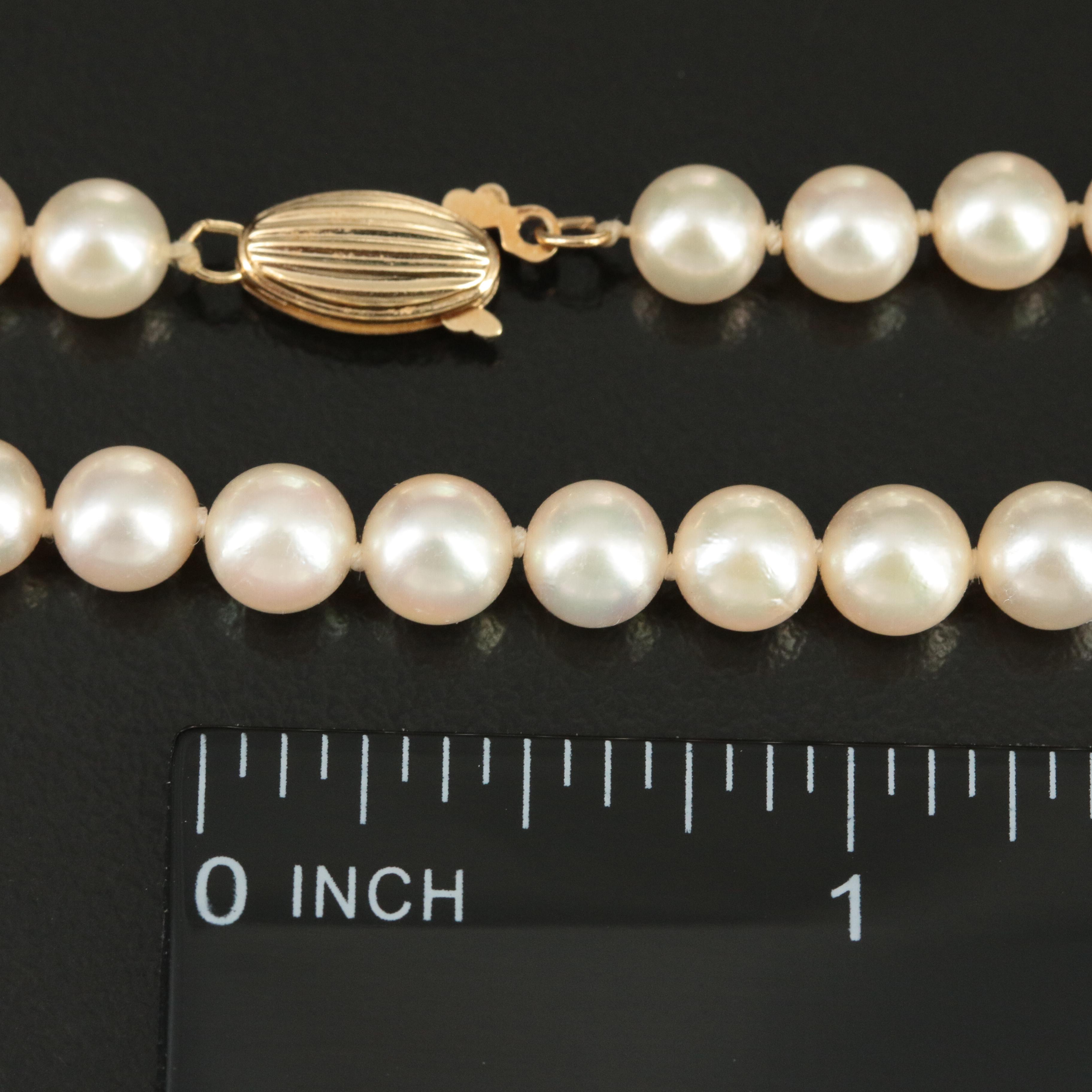 Blue Lagoon by Mikimoto Pearl Necklace with 14K Clasp