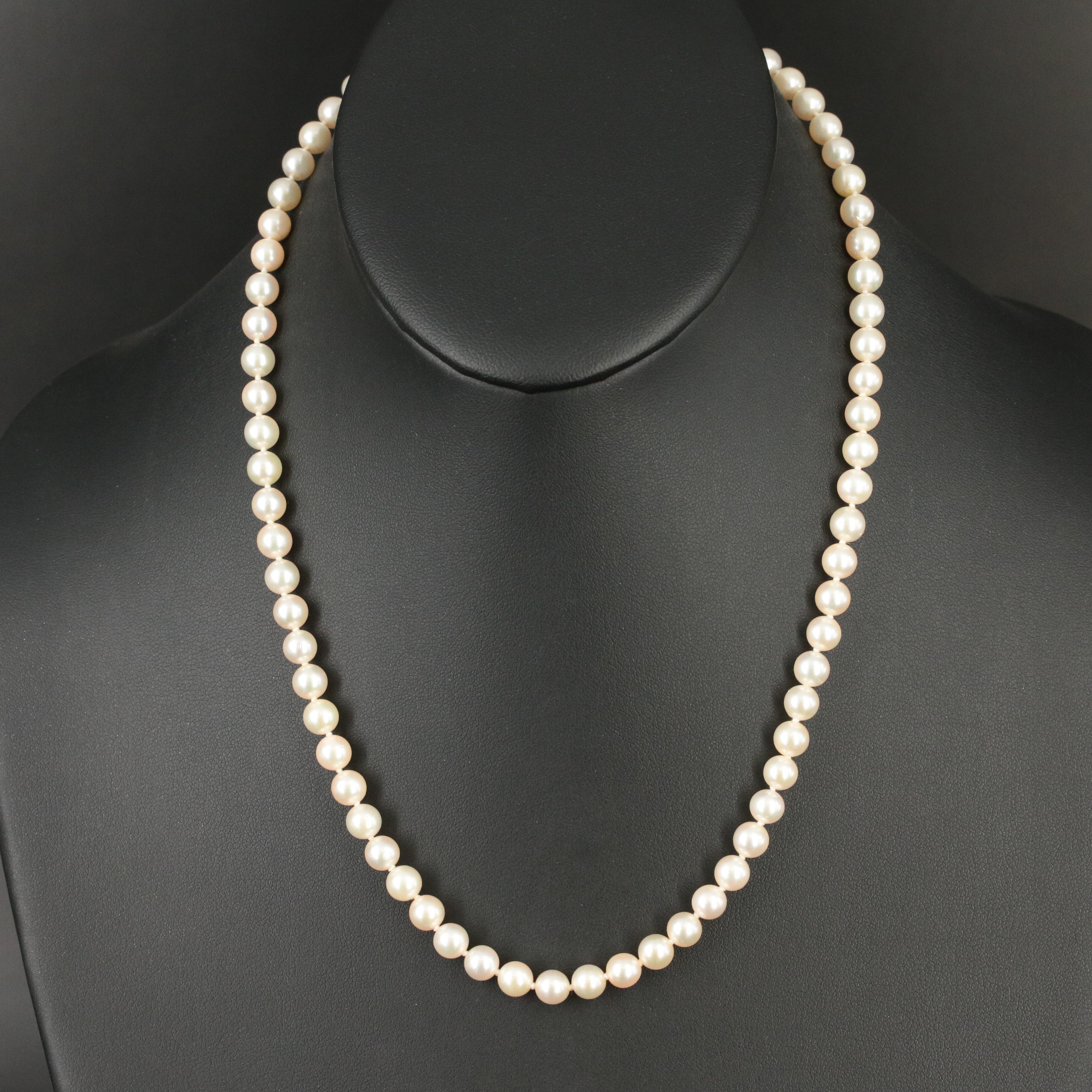 Blue Lagoon by Mikimoto Pearl Necklace with 14K Clasp