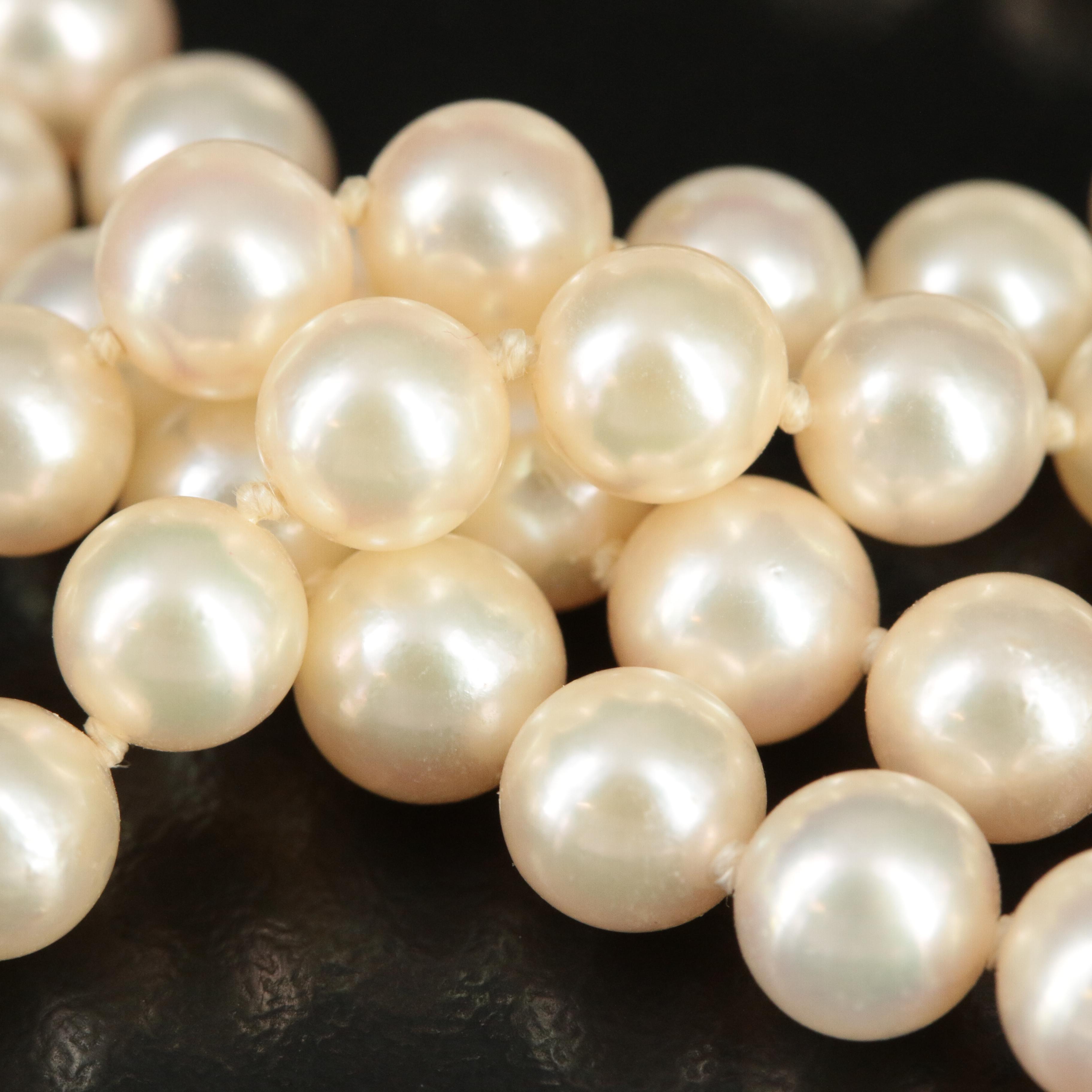 Blue Lagoon by Mikimoto Pearl Necklace with 14K Clasp