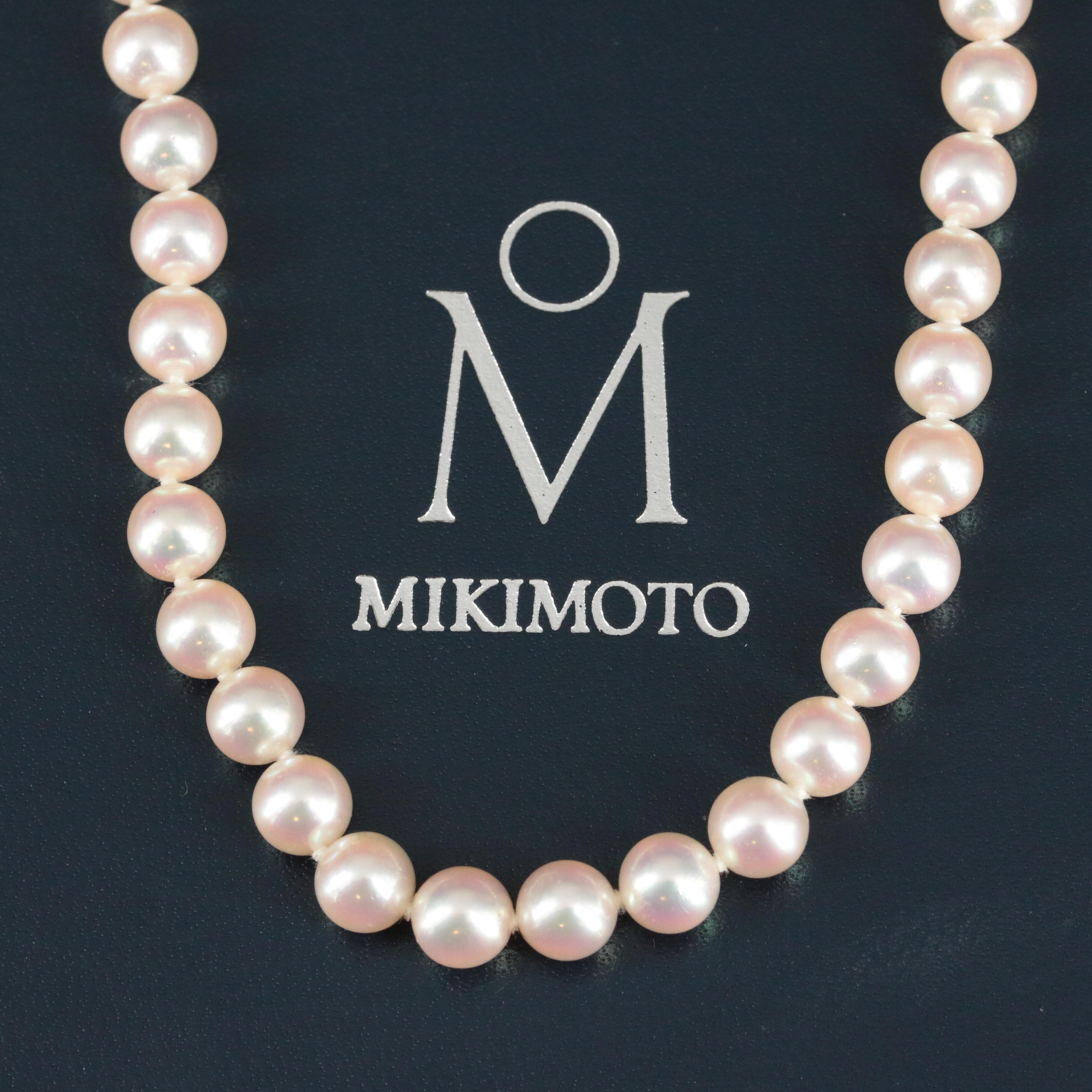 Mikimoto Pearl Necklace with 18K Clasp