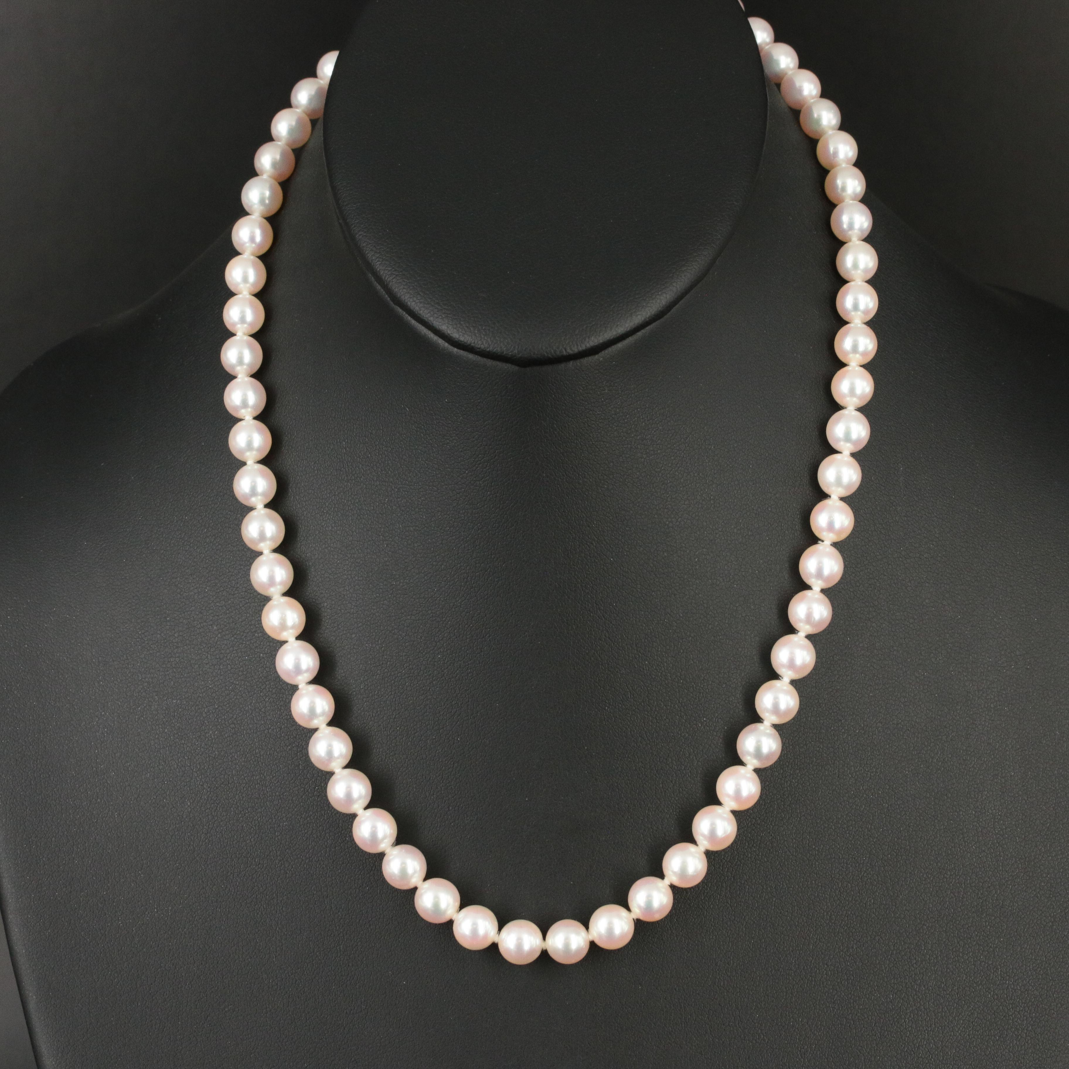 Mikimoto Pearl Necklace with 18K Clasp