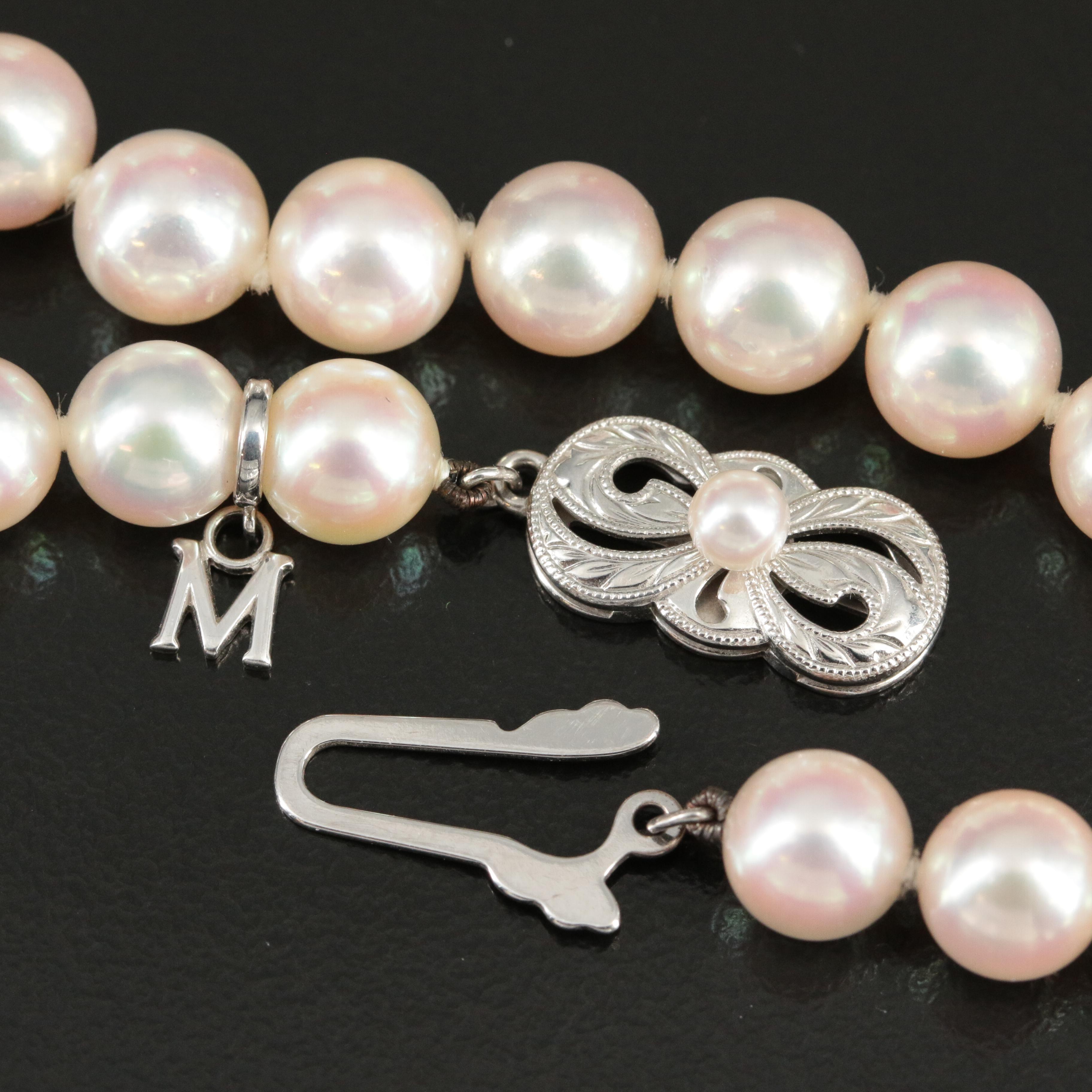 Mikimoto Pearl Necklace with 18K Clasp