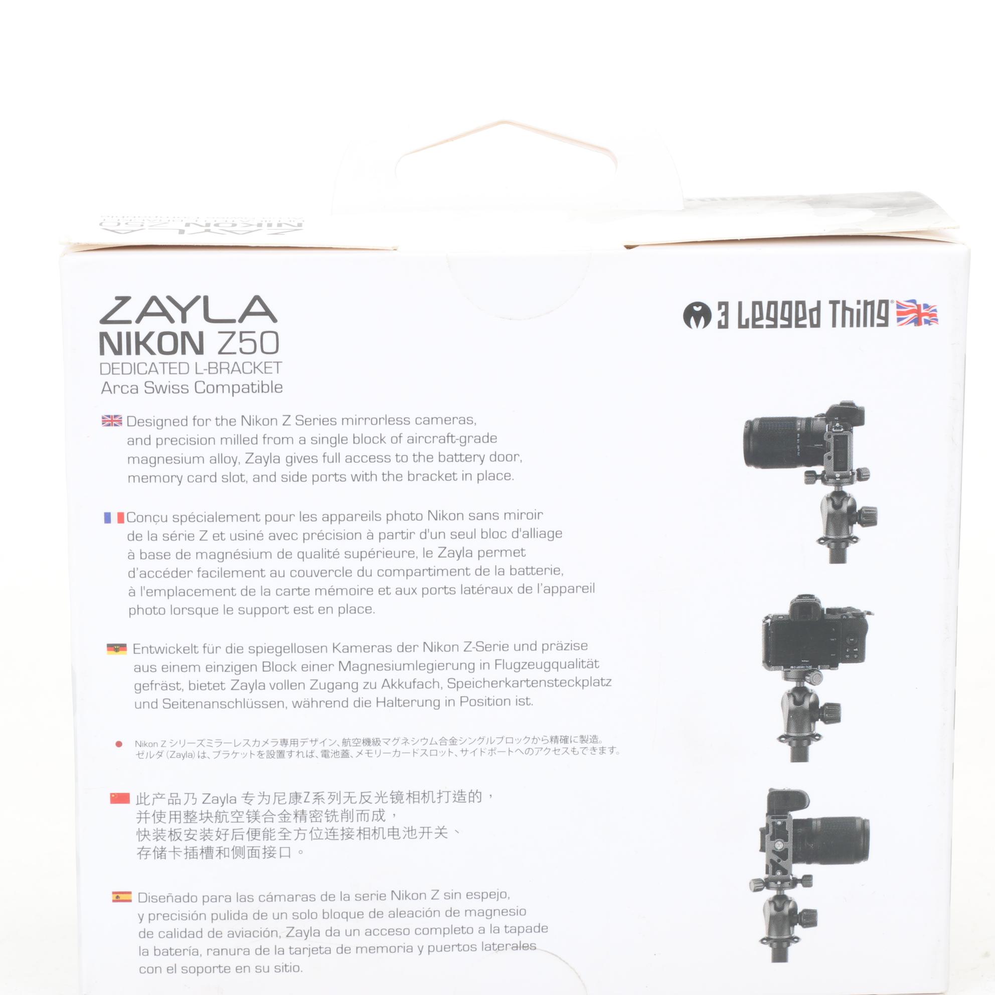 Five 3-Legged Thing Zayla Dedicated L-Bracket for Nikon Z50