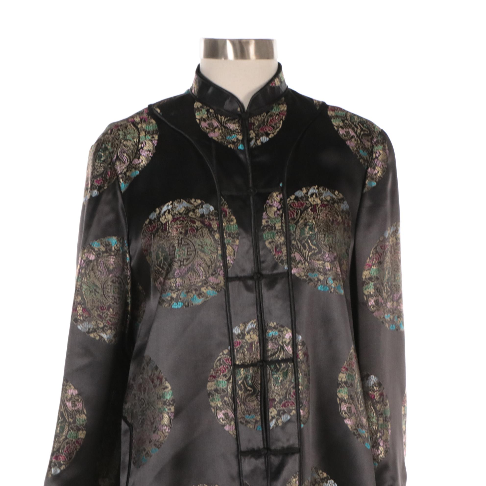 Chinese Medallion Brocade Short Jacket and Scenic Brocade Long Jacket