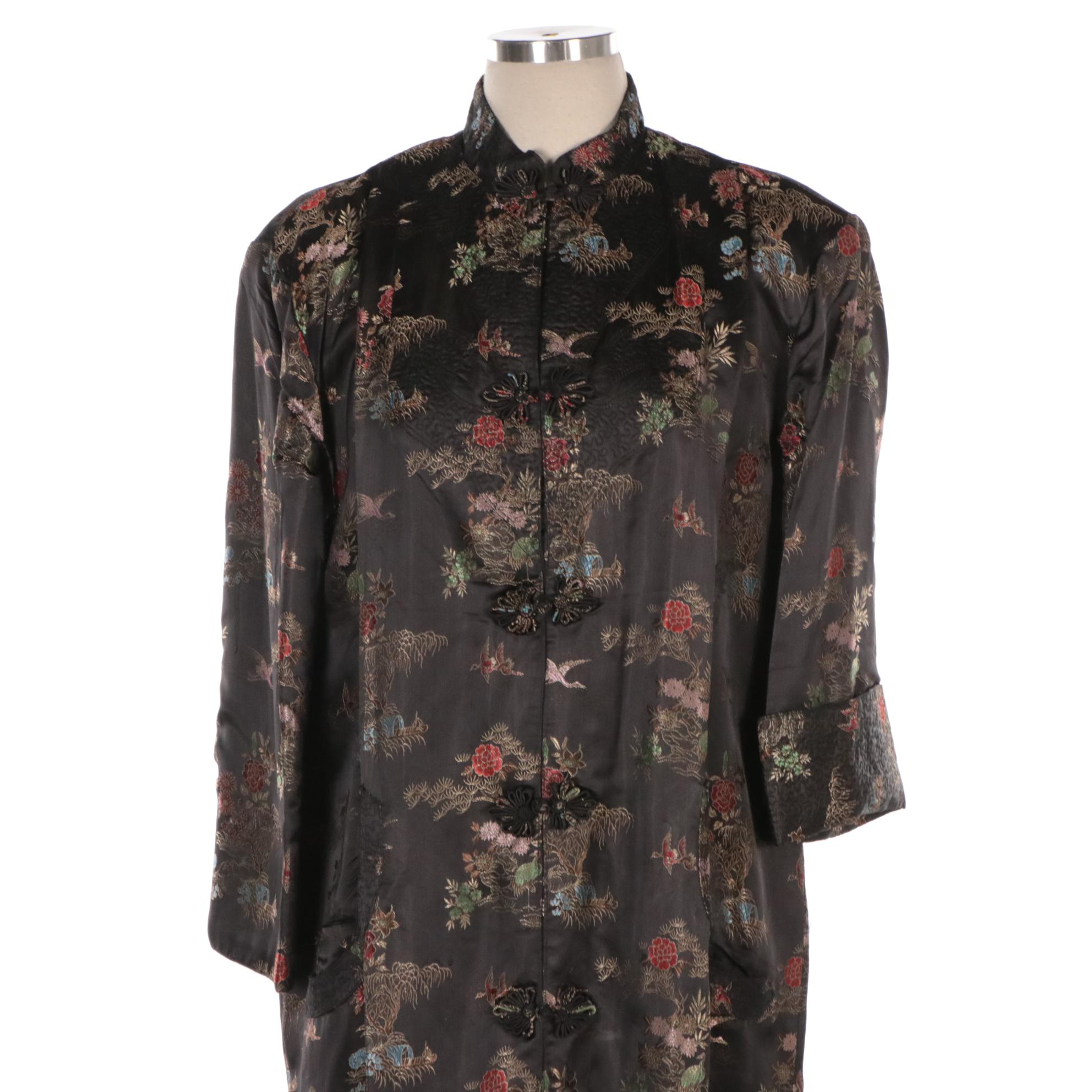 Chinese Medallion Brocade Short Jacket and Scenic Brocade Long Jacket