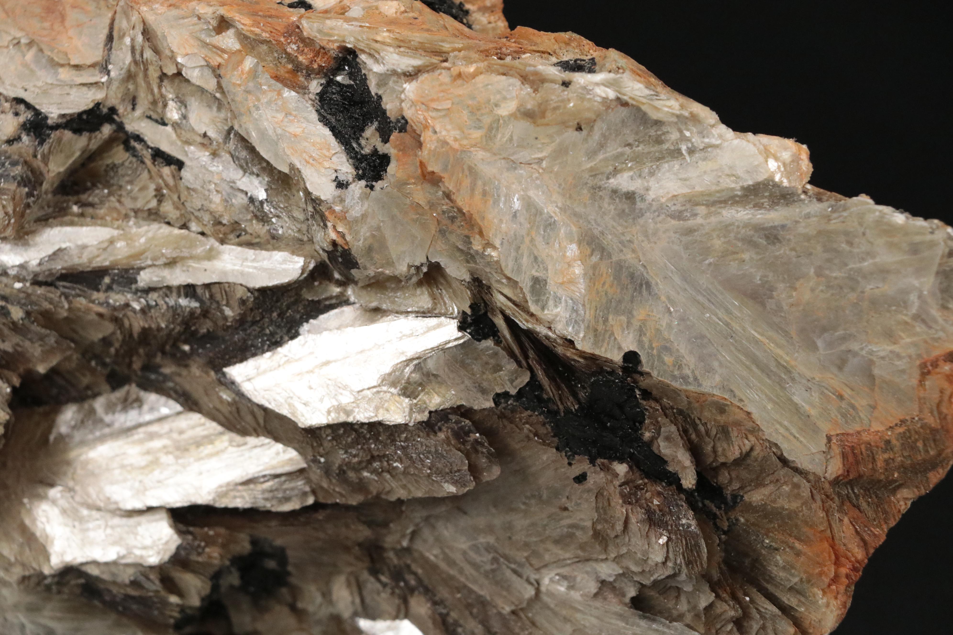 Selenite Slab with Muscovite Mica Fragment and More