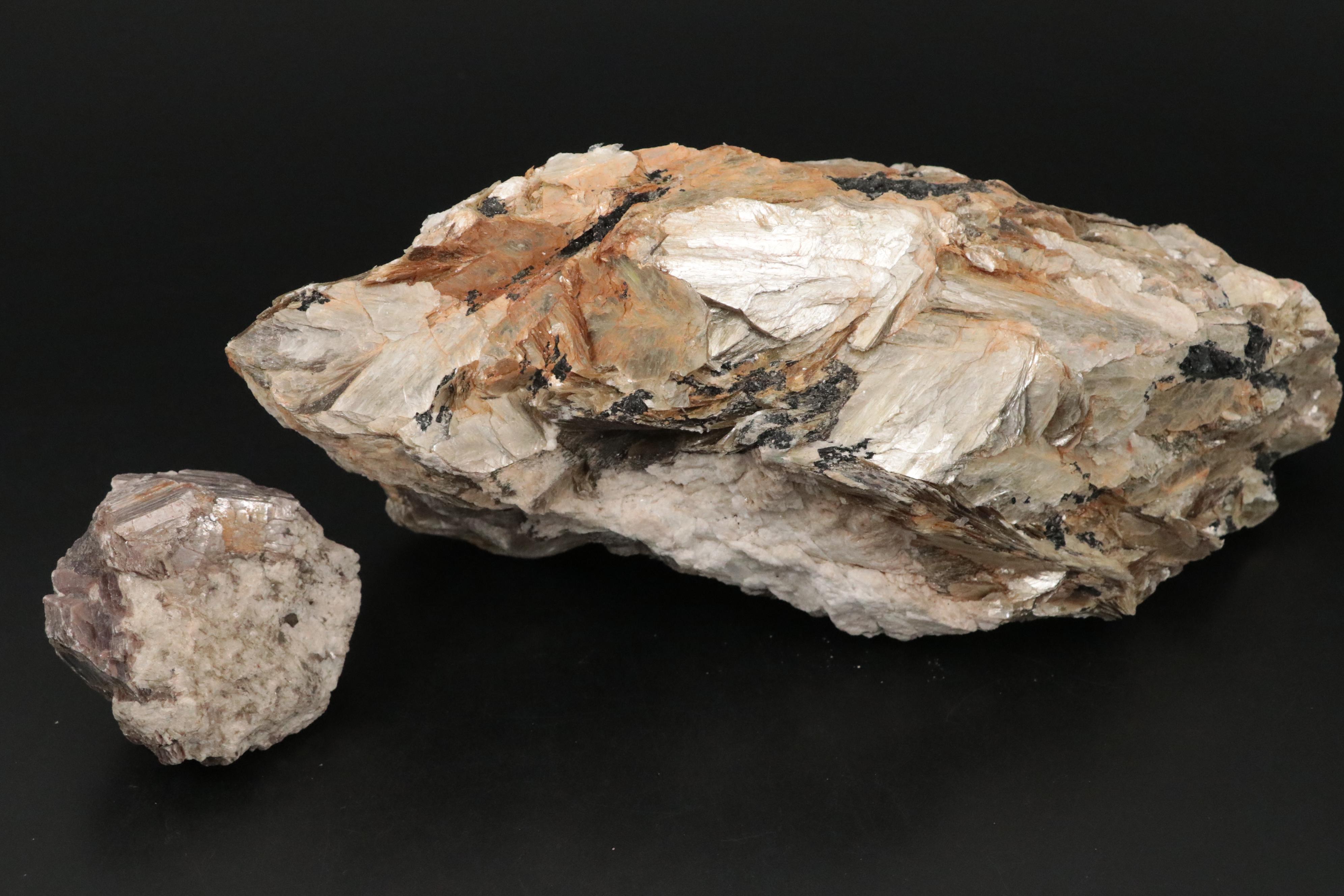 Selenite Slab with Muscovite Mica Fragment and More