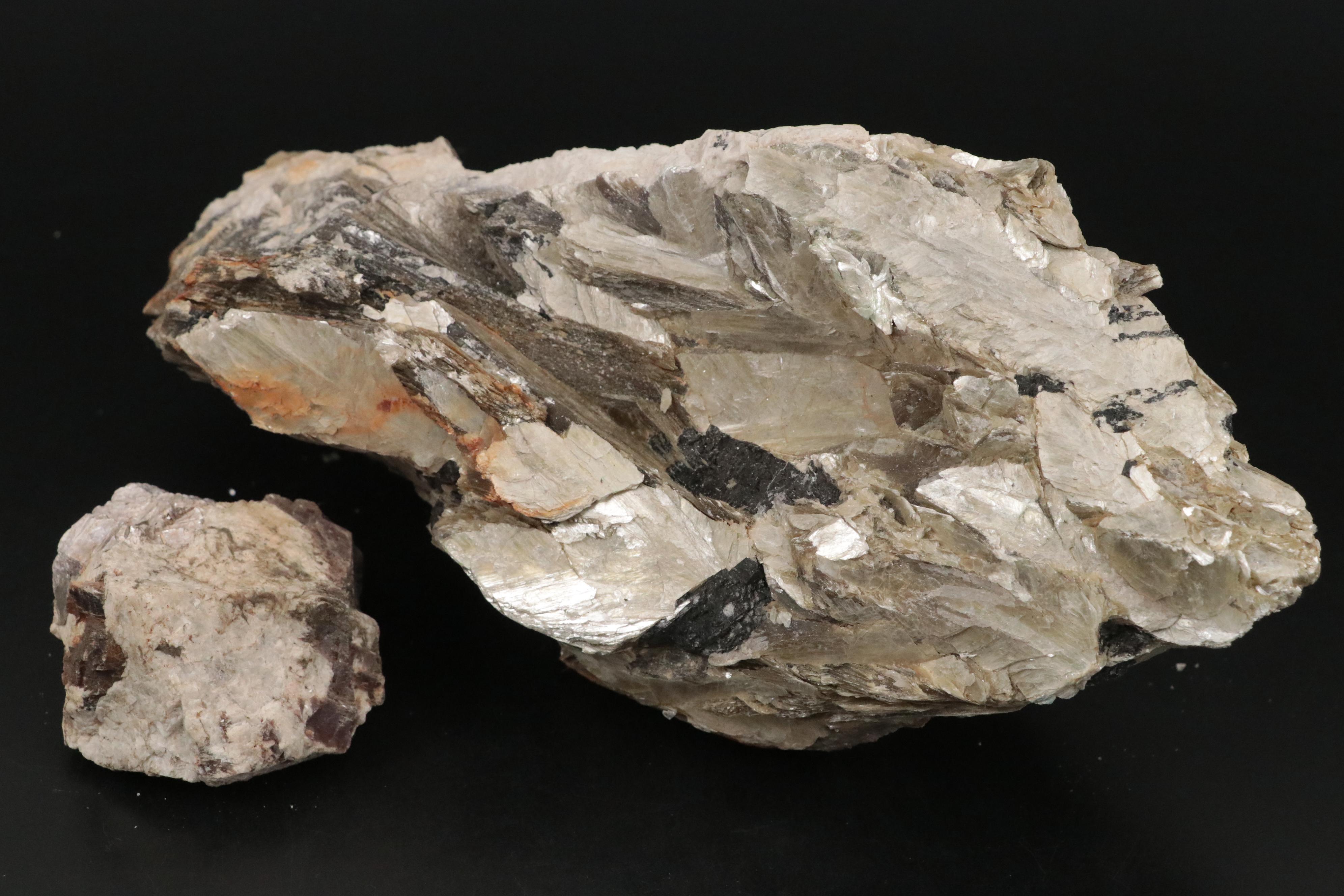 Selenite Slab with Muscovite Mica Fragment and More