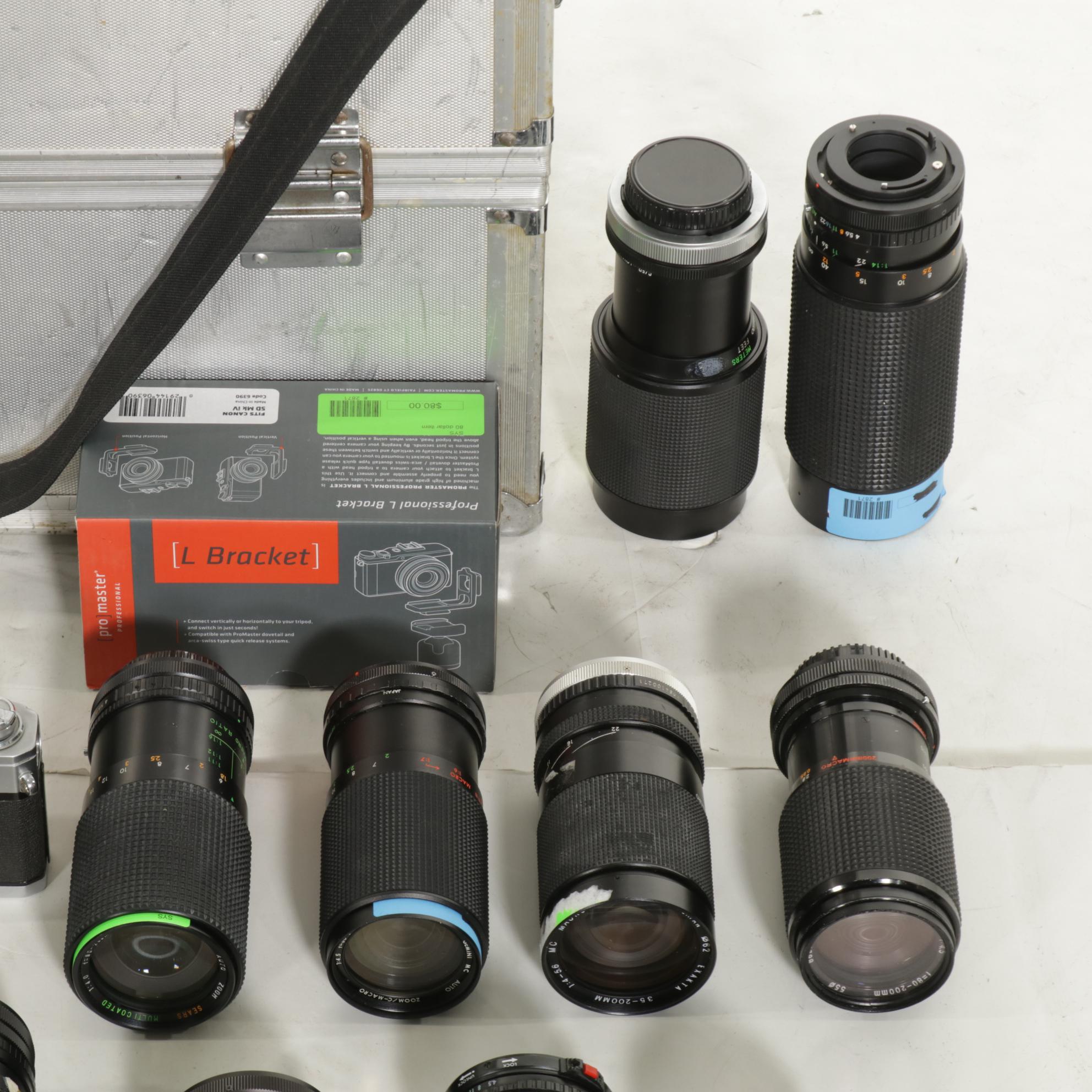 Canon FTb Camera Body with Lenses and Metal Carrying Case