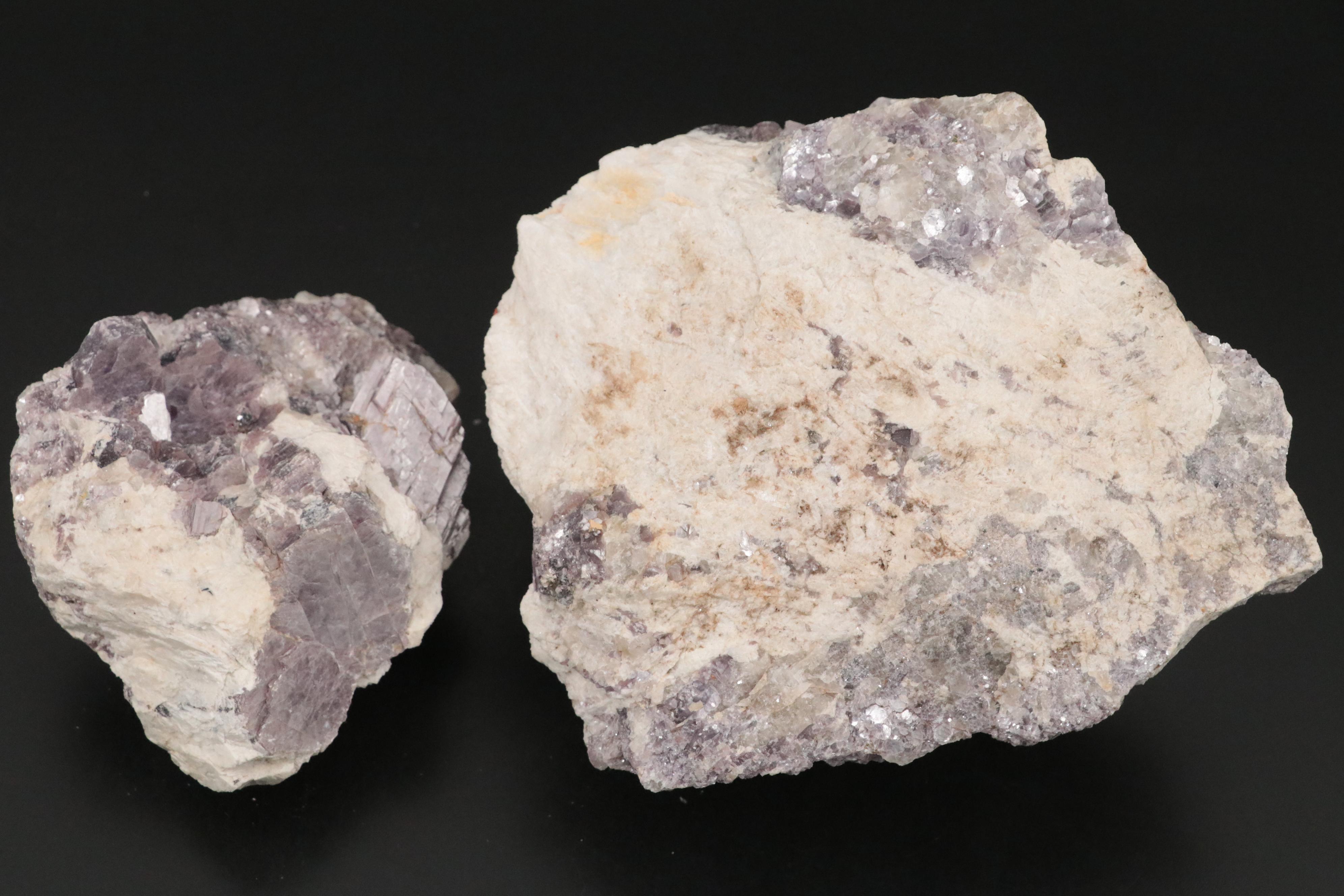 Raw Lepidolite Specimens
