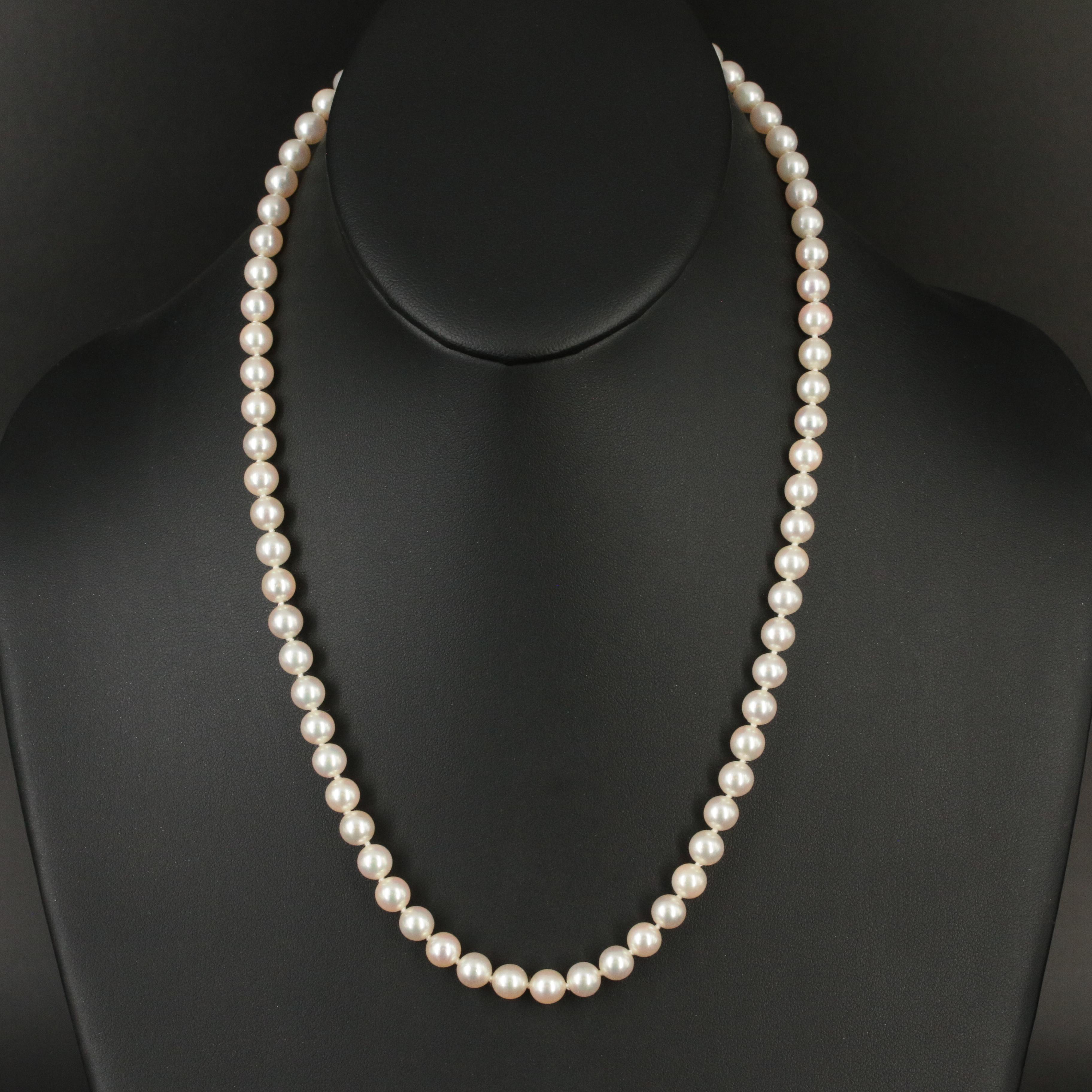 Mikimoto Pearl Necklace with 14K Clasp