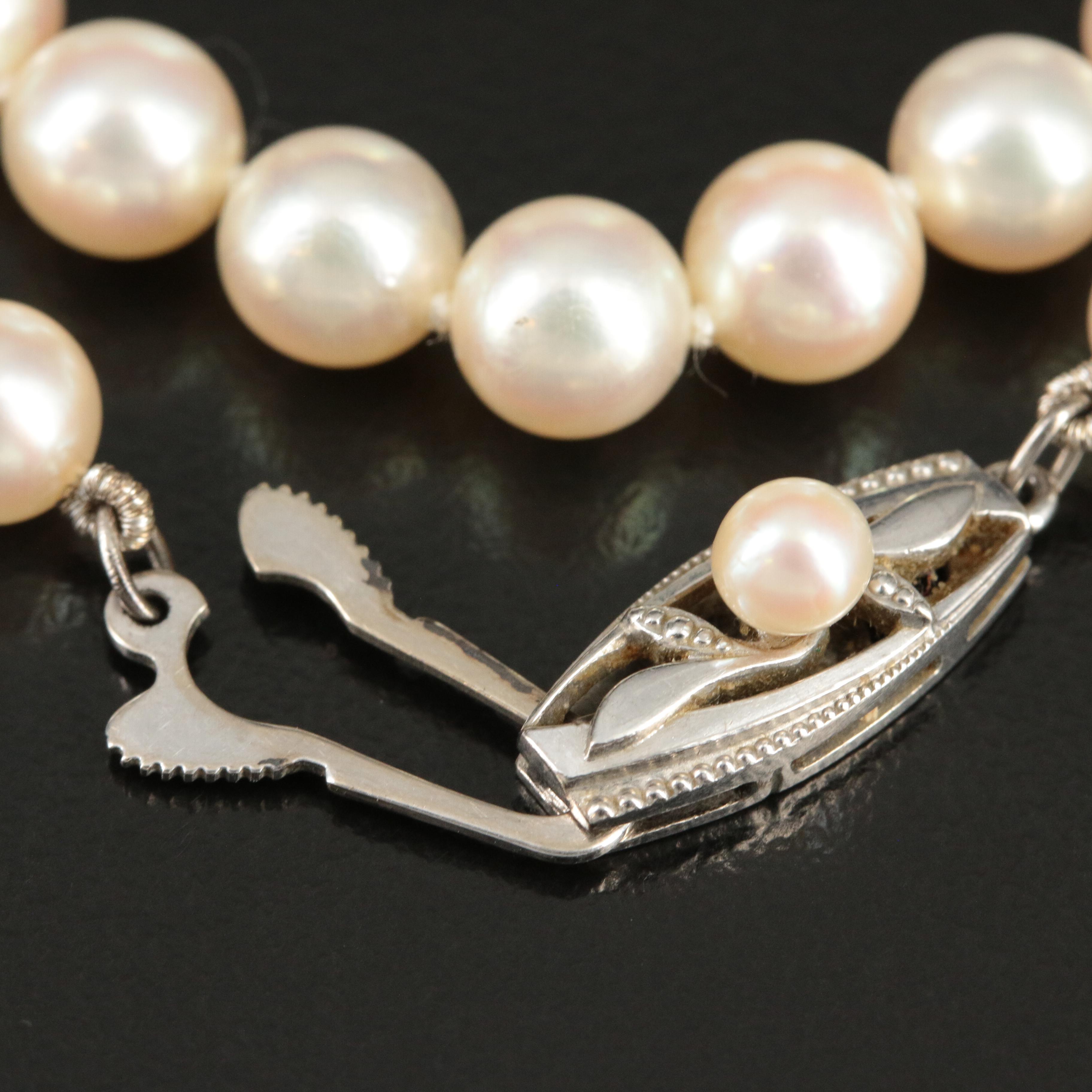 Mikimoto Pearl Necklace with 14K Clasp